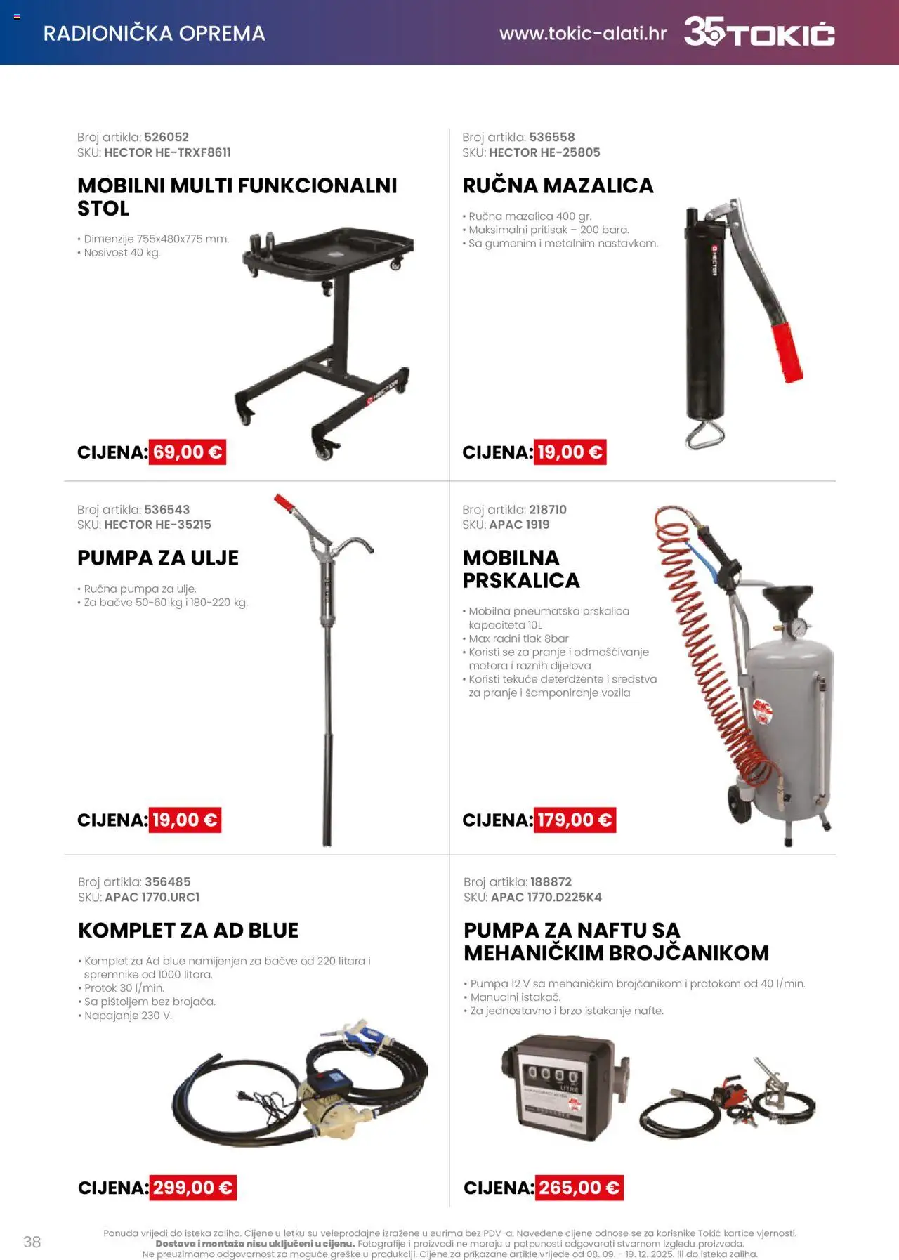 Tokić katalog | vrijedi od 08.09.2025 | Stranica: 38 | Proizvodi: Stol, Ulje