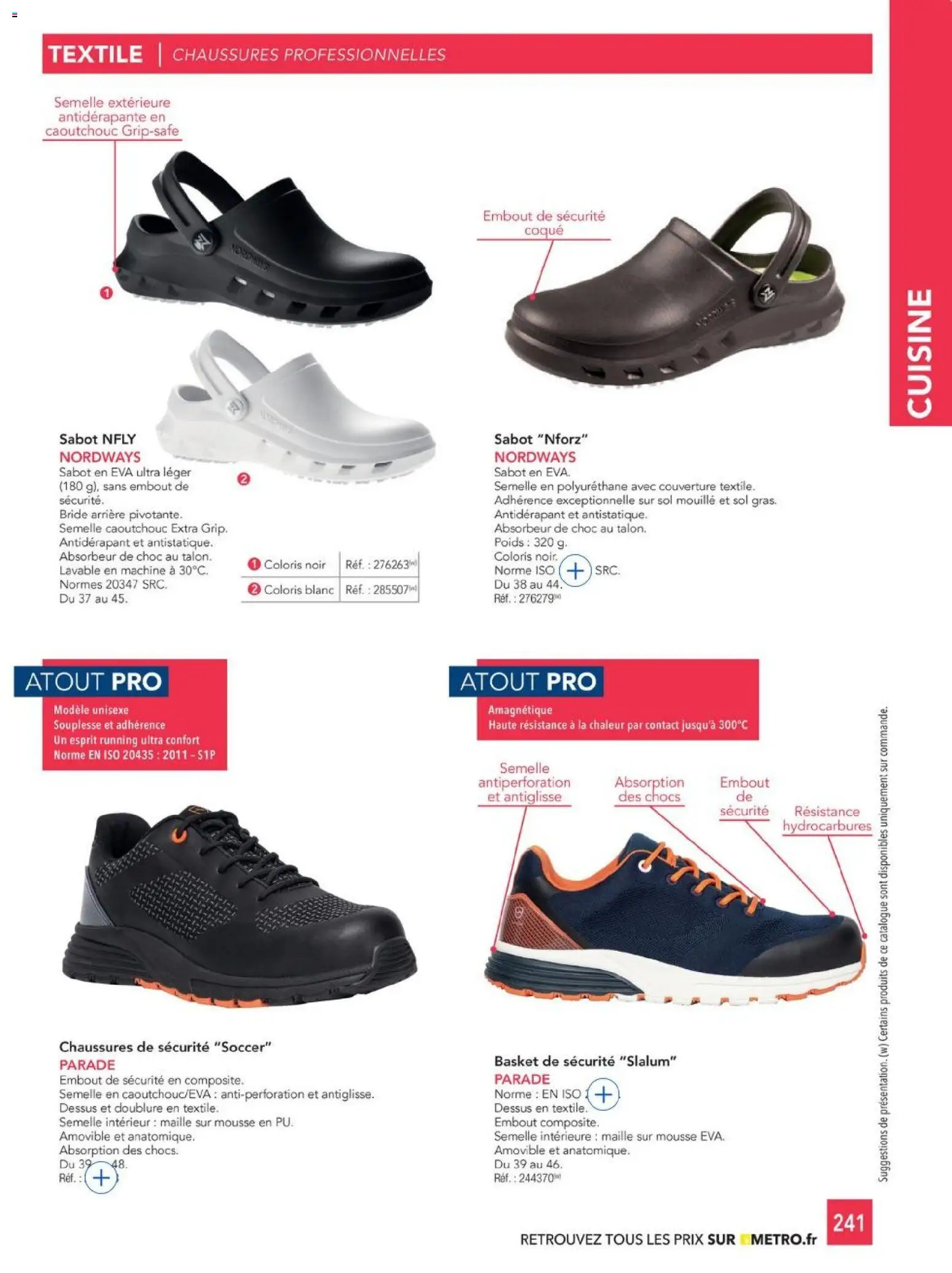 {H1} | Page: 241 | Produits: Poids, Mousse, Couverture, Chaussures de sécurité