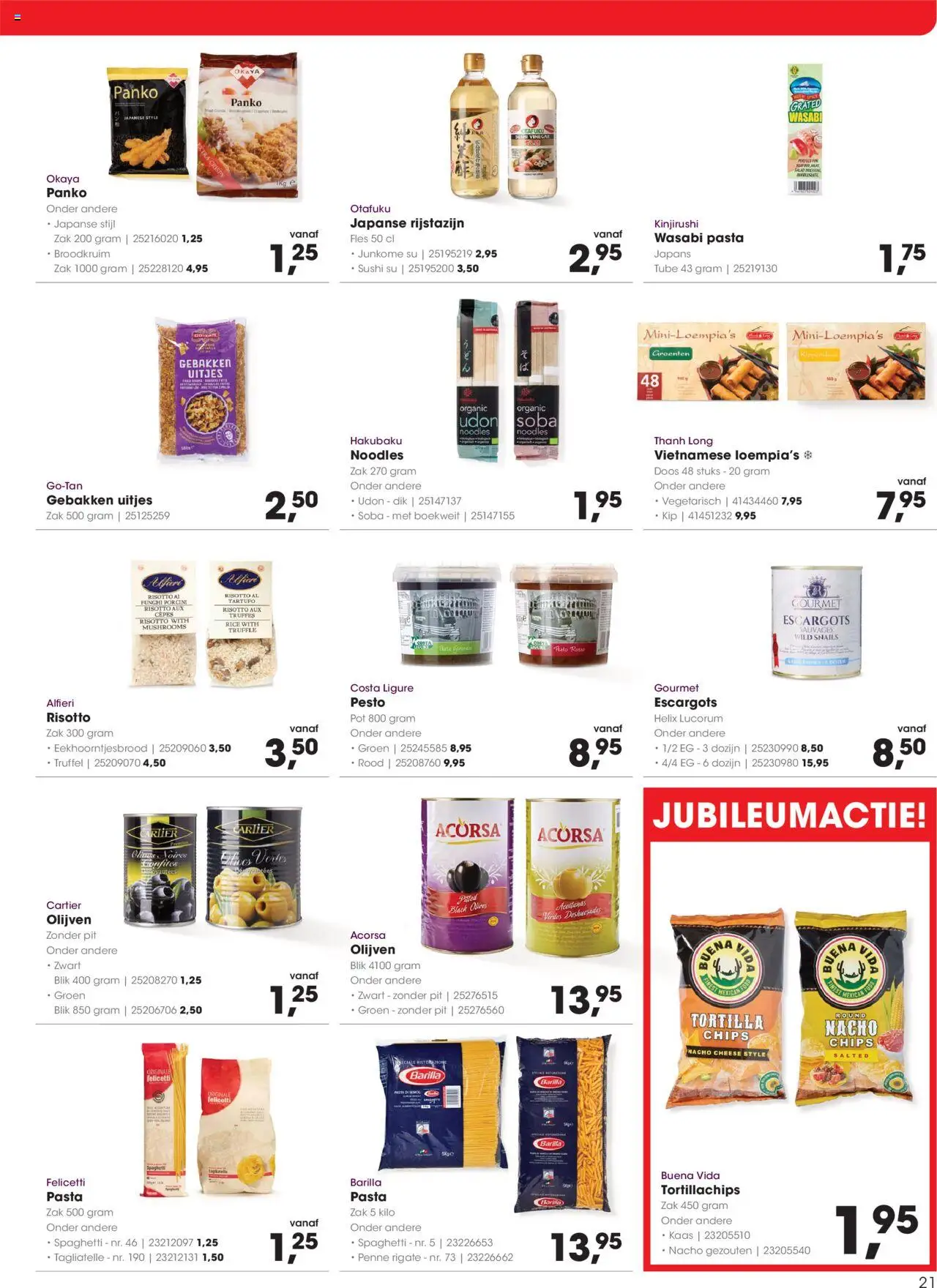 {H1} | Pagina: 21 | Producten: Pasta, Fles, Zak, Groenten