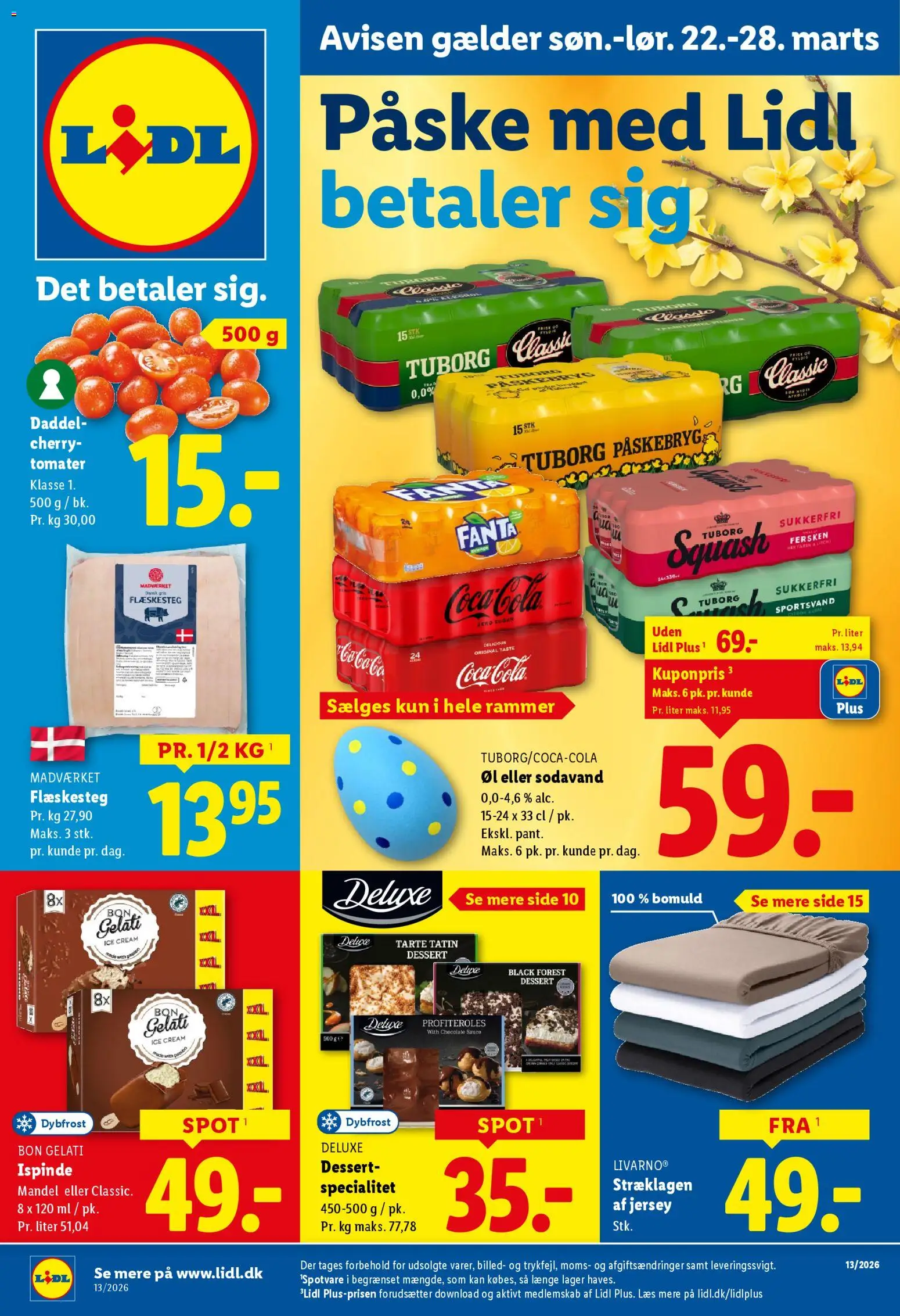 Lidl tilbudsavis – gyldig fra 22.03.2026 | Side: 1 | Produkter: Rammer, Sodavand, Fanta, Cherry