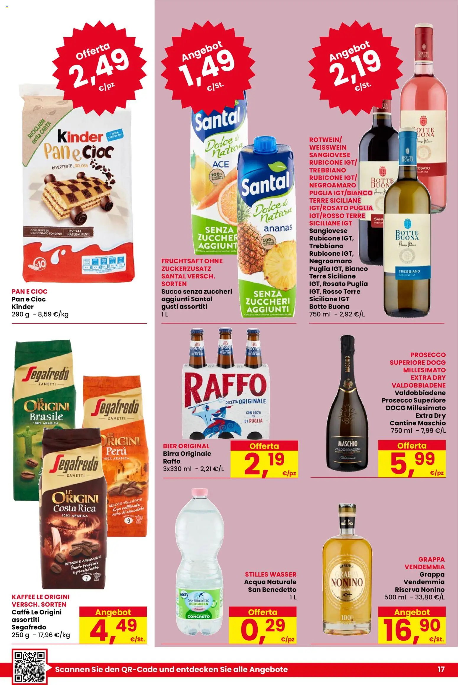 Volantino Despar del 08.01.2026 | Pagina: 17 | Prodotti: Caffè, Prosecco, Acqua, Grappa