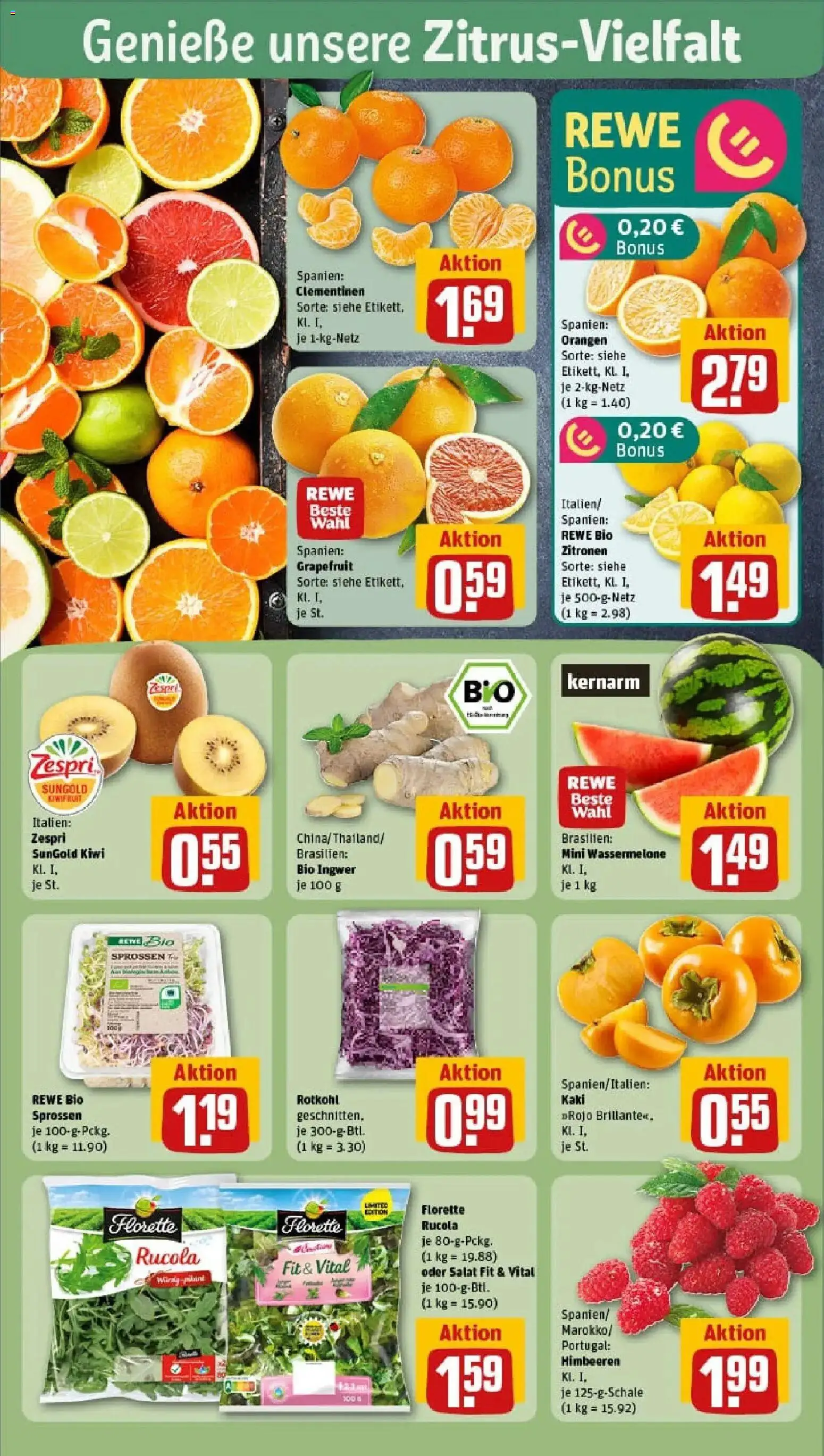 Rewe prospekt Recklinghausen	 – gültig ab 10.11.2025 | Seite: 4 | Produkte: Orangen, Kiwi, Salat, Zitronen