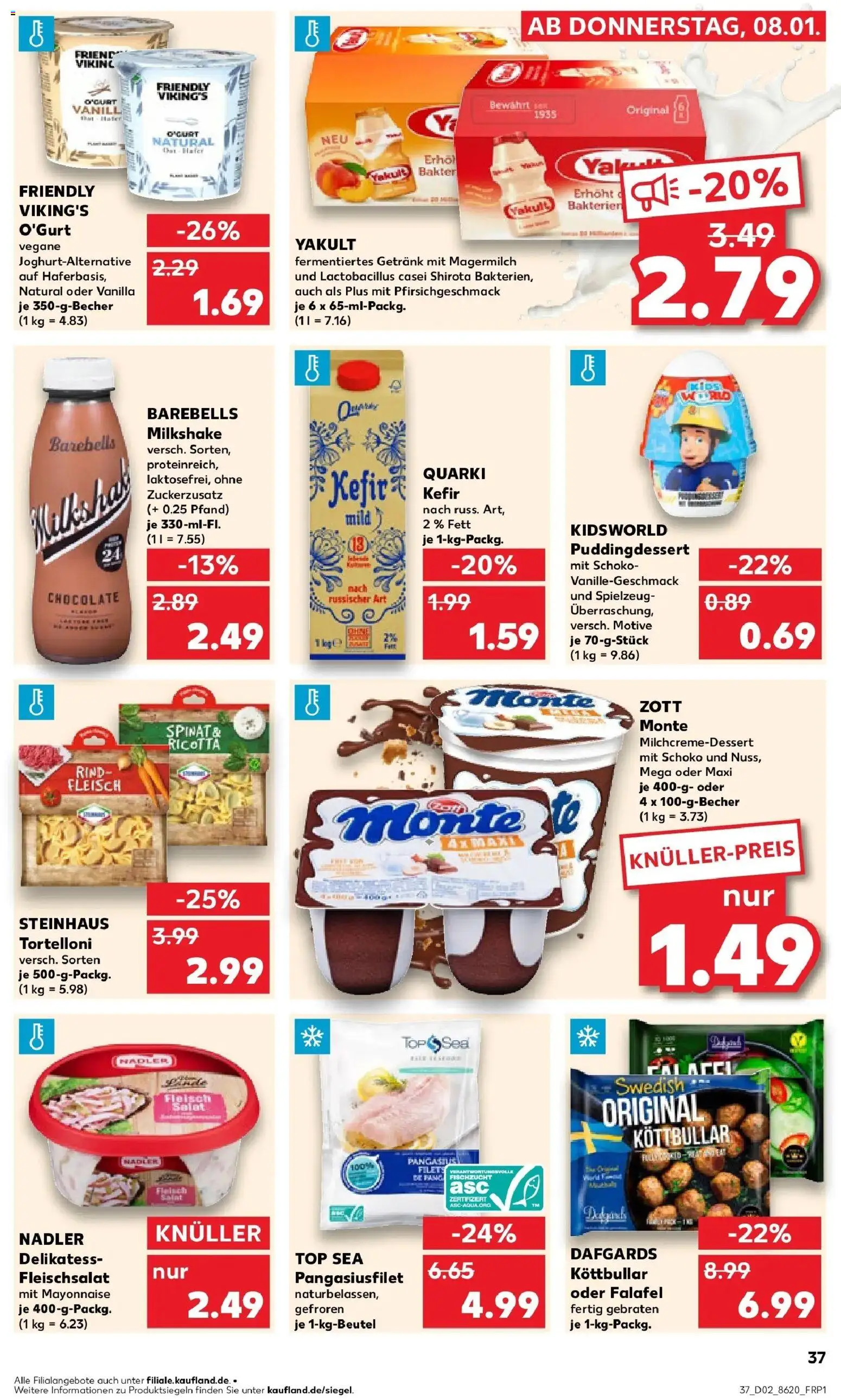 Kaufland prospekt Hamm	 – gültig ab 11.01.2026 | Seite: 37 | Produkte: Top, Pudding, Fleisch, Salat