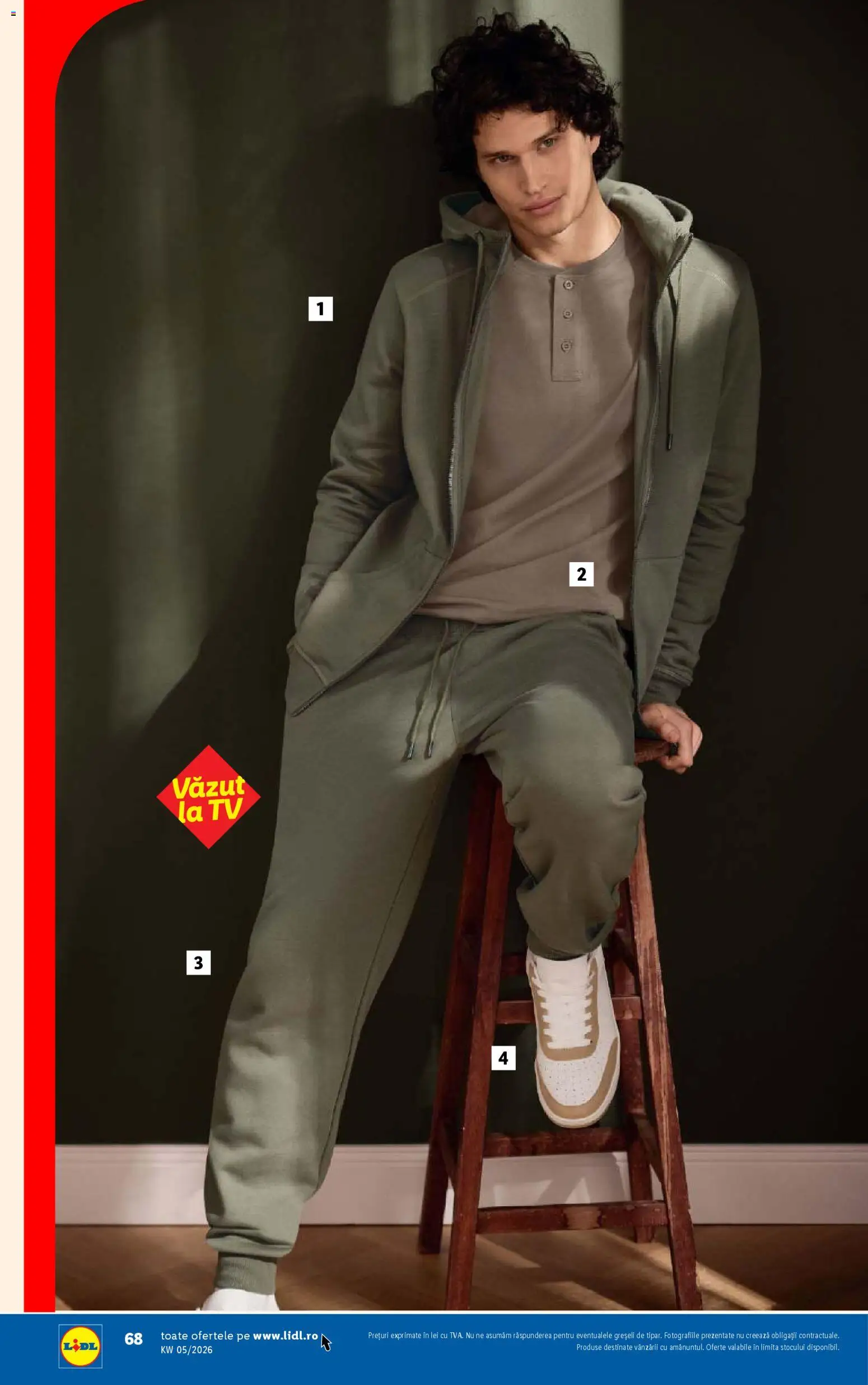 Noul catalog Lidl – valabil de la 26.01.2026 | Pagină: 68 | Produse: Jachetă, Kestane, Tricou, Adidași