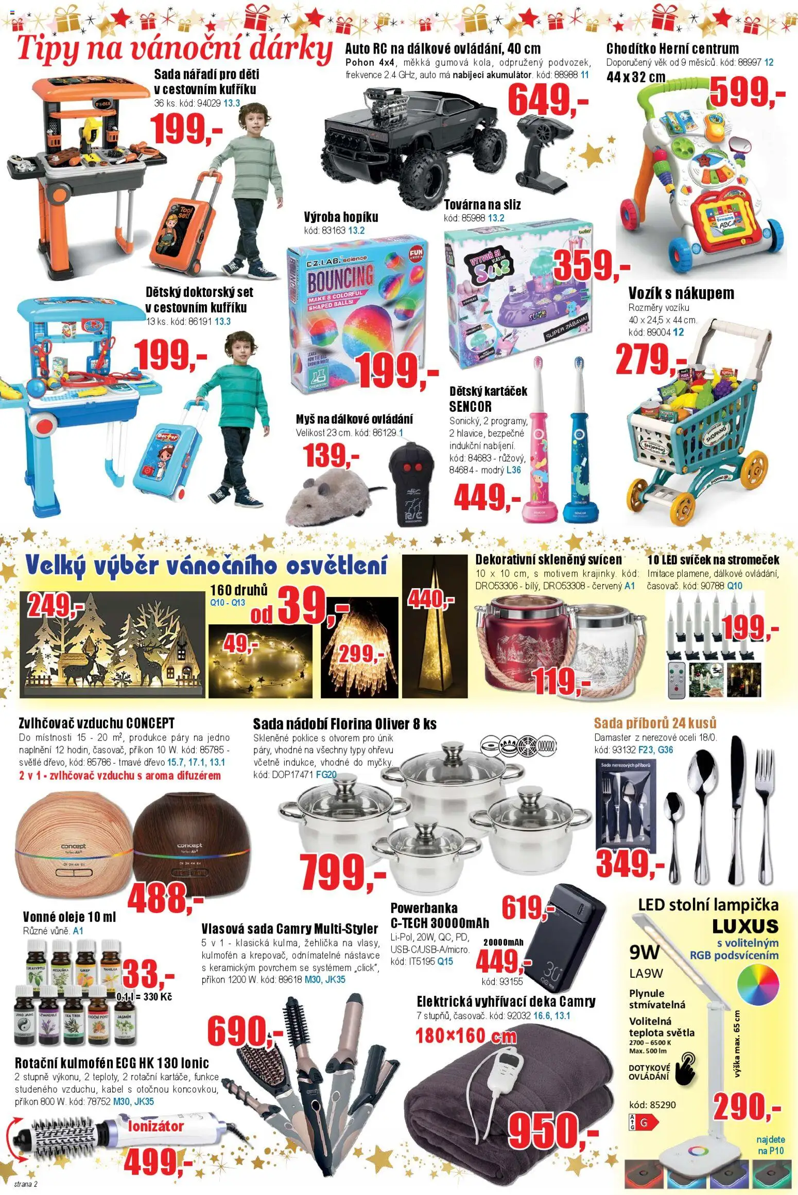 Eva supermarket leták od 19.11.2025 | Strana: 2 | Produkty: Powerbanka, Myš, Grep, Svícen