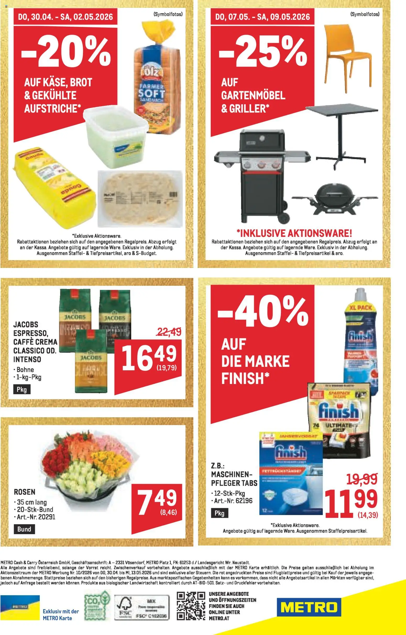 Metro angebote Profi gültig ab 30.04.2026 | Seite: 64 | Produkte: Gartenmöbel, Brot