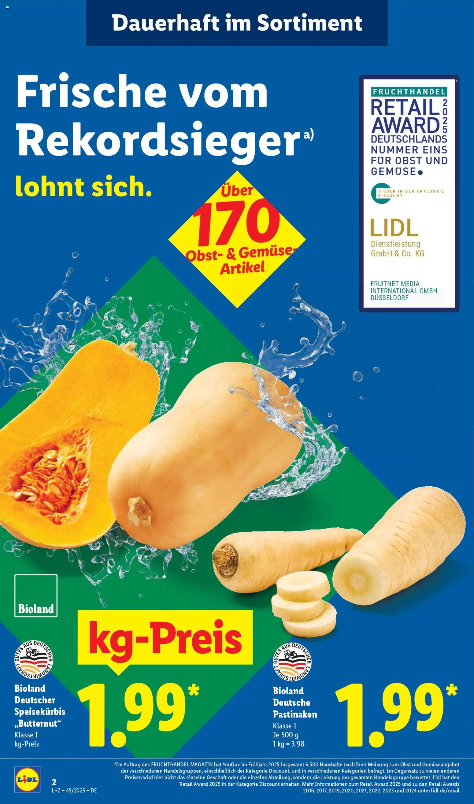 Lidl Prospekt Heppenheim – gültig ab 03.11.2025 | Seite: 2 | Produkte: Gemüse, Obst