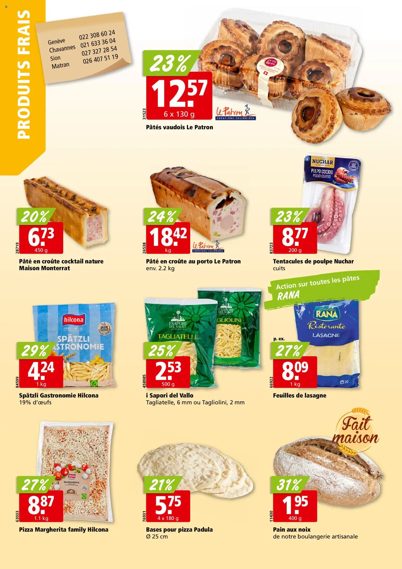 Aligro Aktionen Chavannes, Matran, Genève, Sion – gültig ab 05.01.2026 | Seite: 12 | Produkte: Pizza