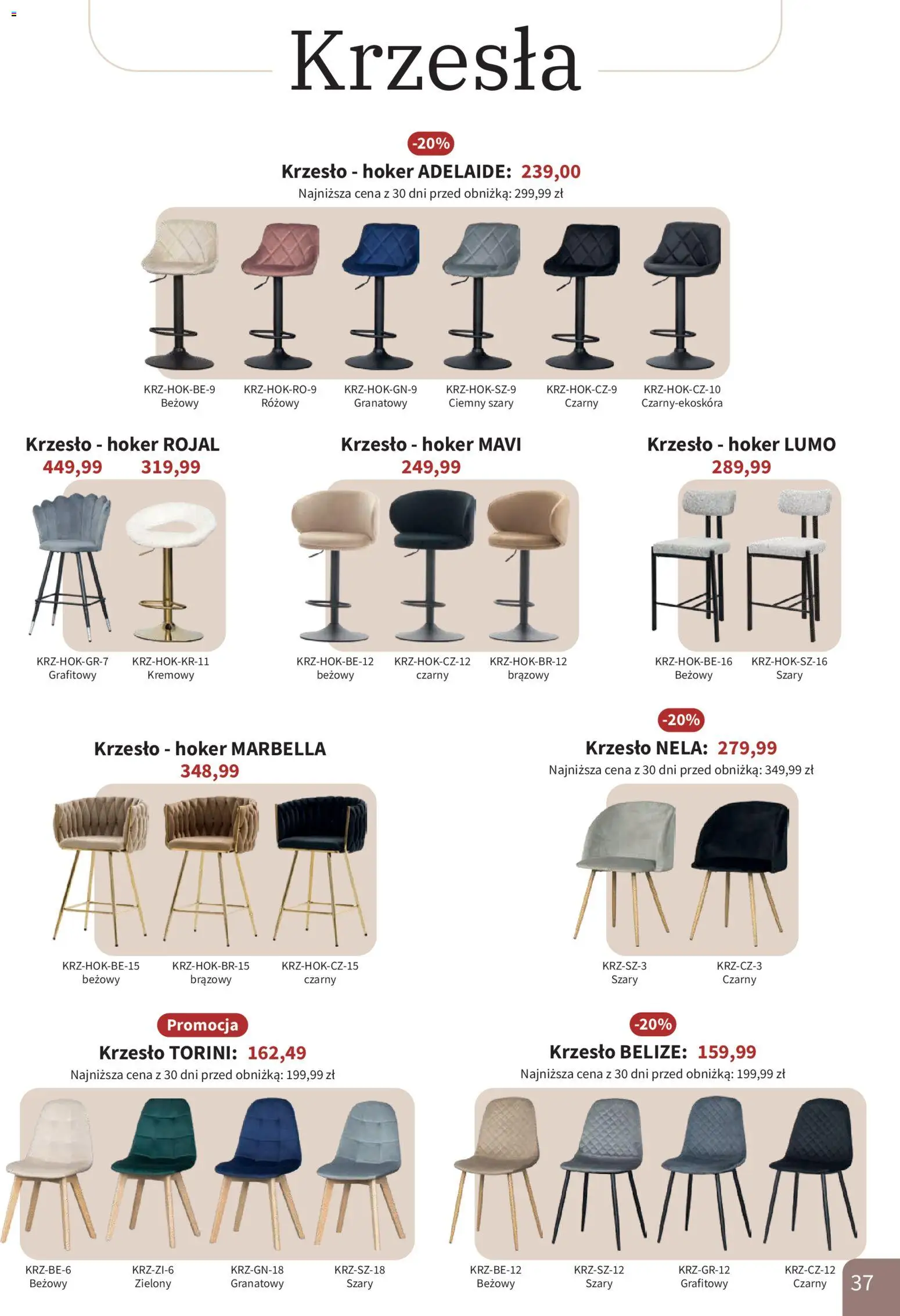 Bodzio Katalog od 01.01.2026 | Strona: 37 | Produkty: Krzesło