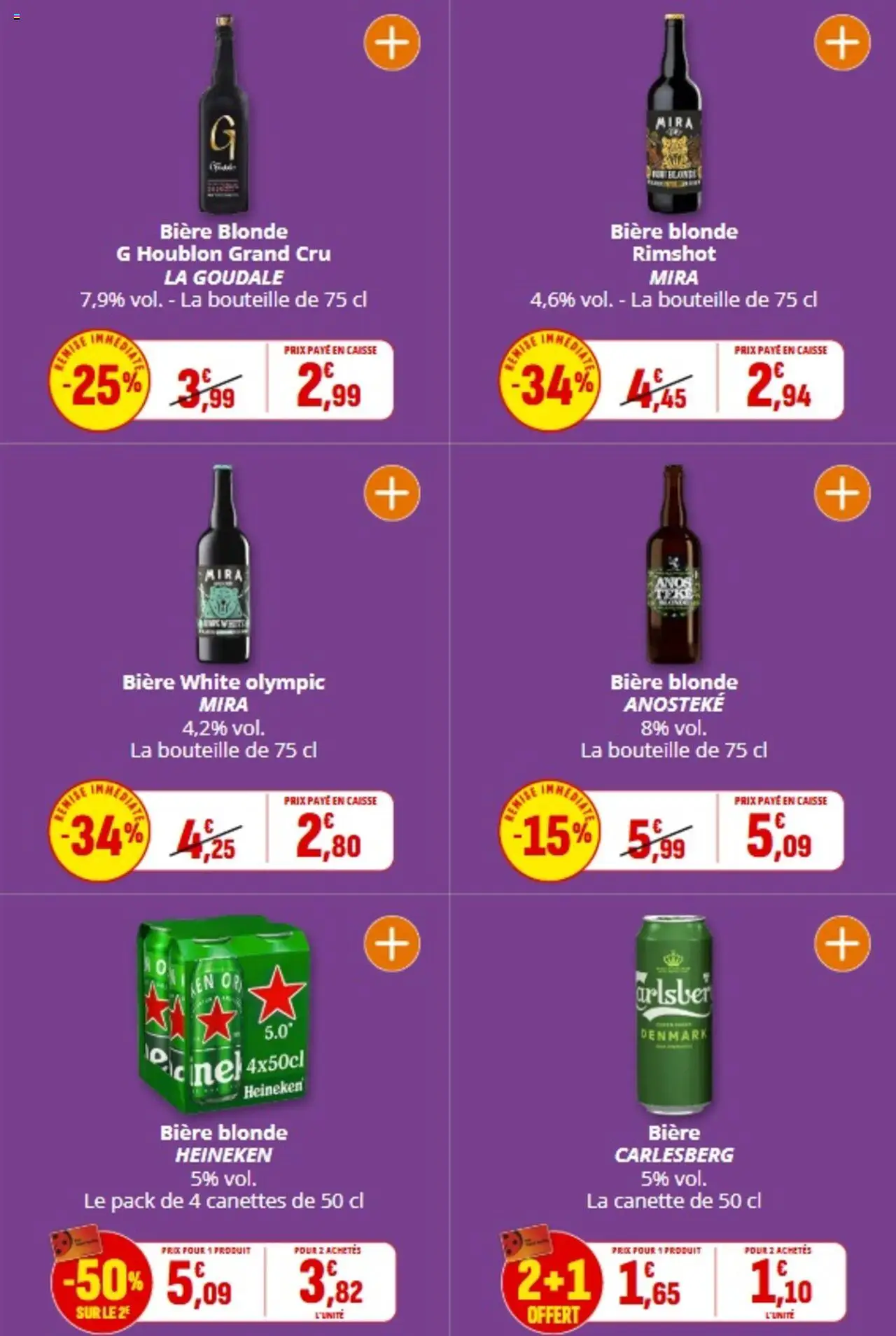  | Page: 43 | Produits: Goudale, Bière blonde, Heineken Bière blonde, Heineken