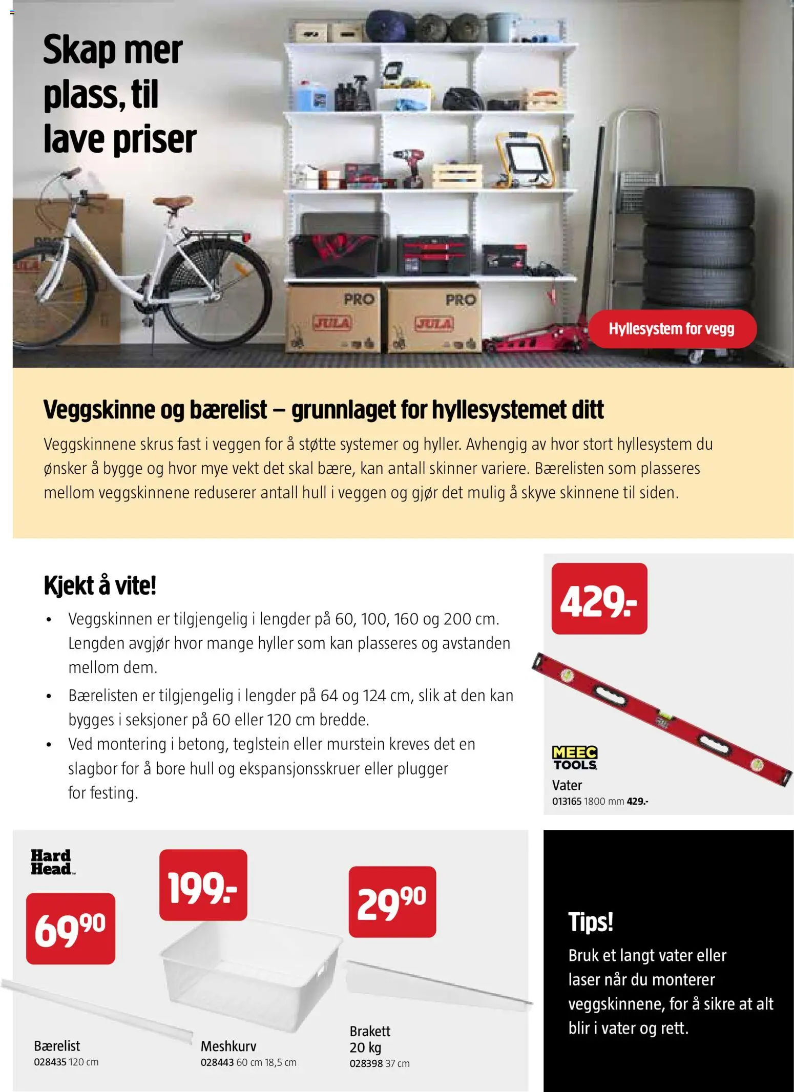 {H1} | Side: 8 | Produkter: Vekt, Skinner, Hyllesystem