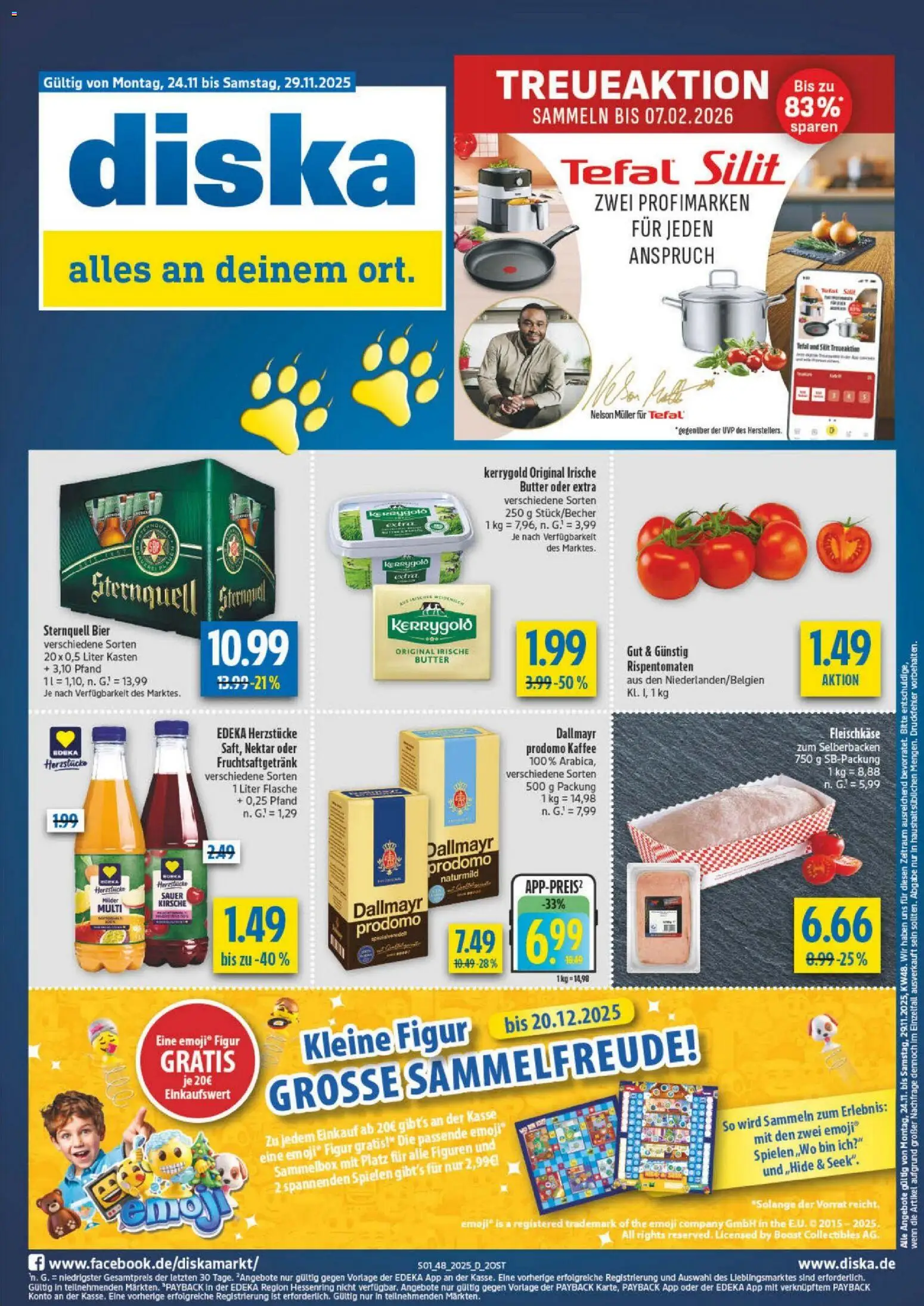 Diska - Diska Angebote Sachsen-Thüringen KW48 – gültig ab 24.11.2025 | Seite: 1 | Produkte: Butter, Bier, Dallmayr, Dallmayr prodomo