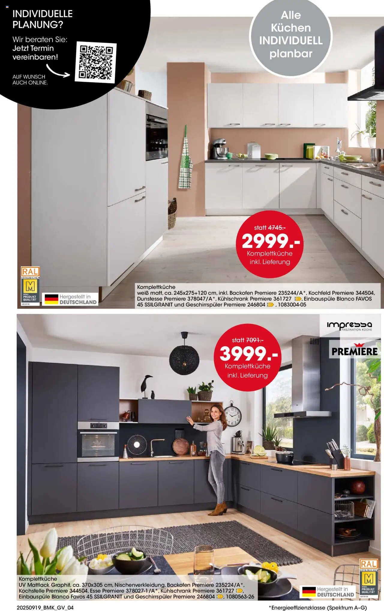 Möbel Martin Prospekt  Küchenmesse 	 – gültig ab 19.09.2025 | Seite: 4 | Produkte: Küche, Kühlschrank, Backofen, Kuchen