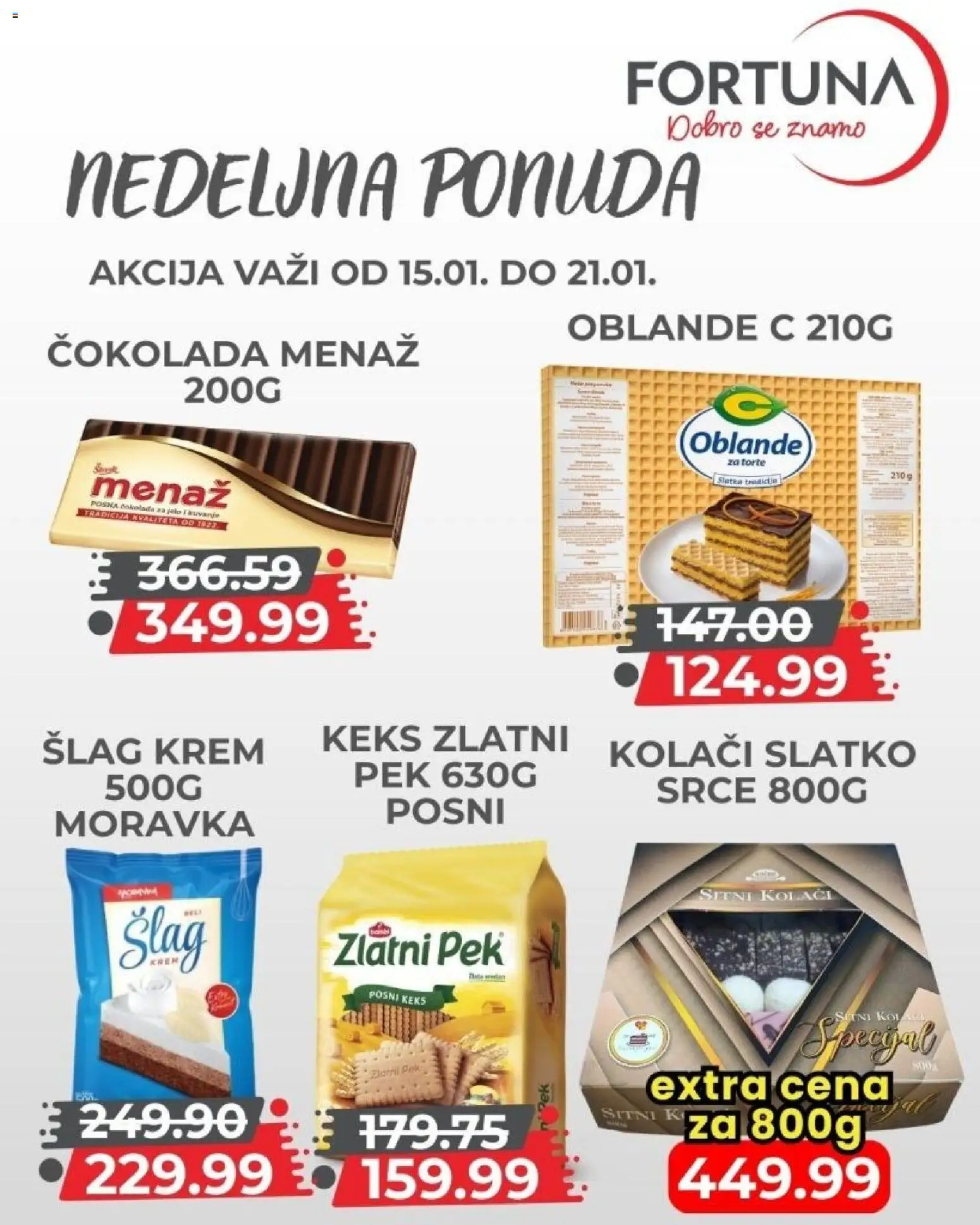 Fortuna Market katalog - važi od 15.01.2026 | Strana: 8 | Proizvode: Šlag, Keks, Šlag krem, Čokolada