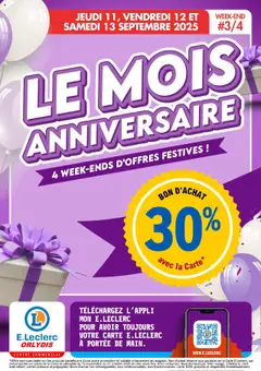 E.Leclerc - Prévisualisation de E.Leclerc Catalogue le mois anniversaire valide à partir de 11.09.2025