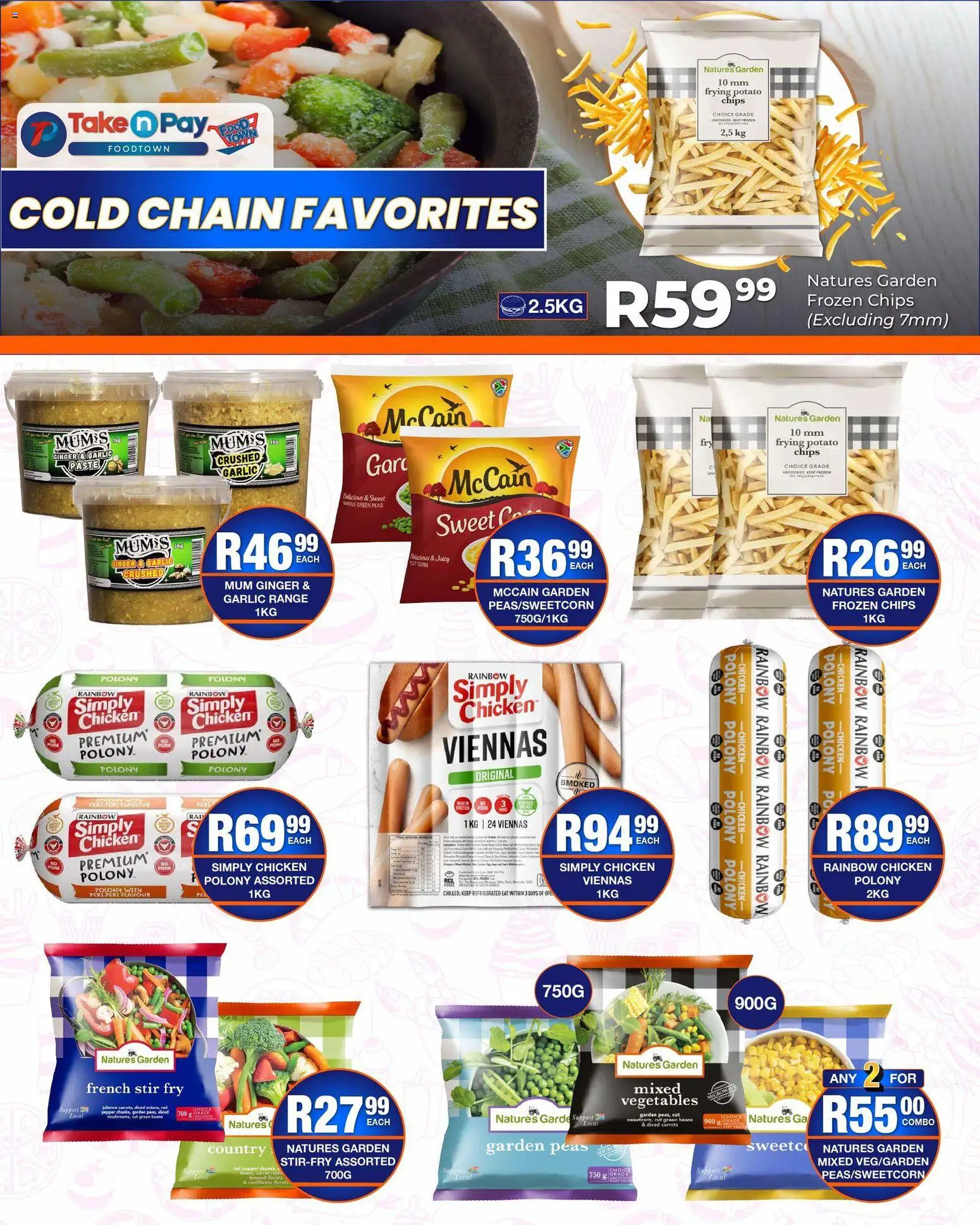 New Take n Pay catalogue – valid from 02.03.2026 | Page: 19 | Products: Polony, Chicken, Pork, Vegetables