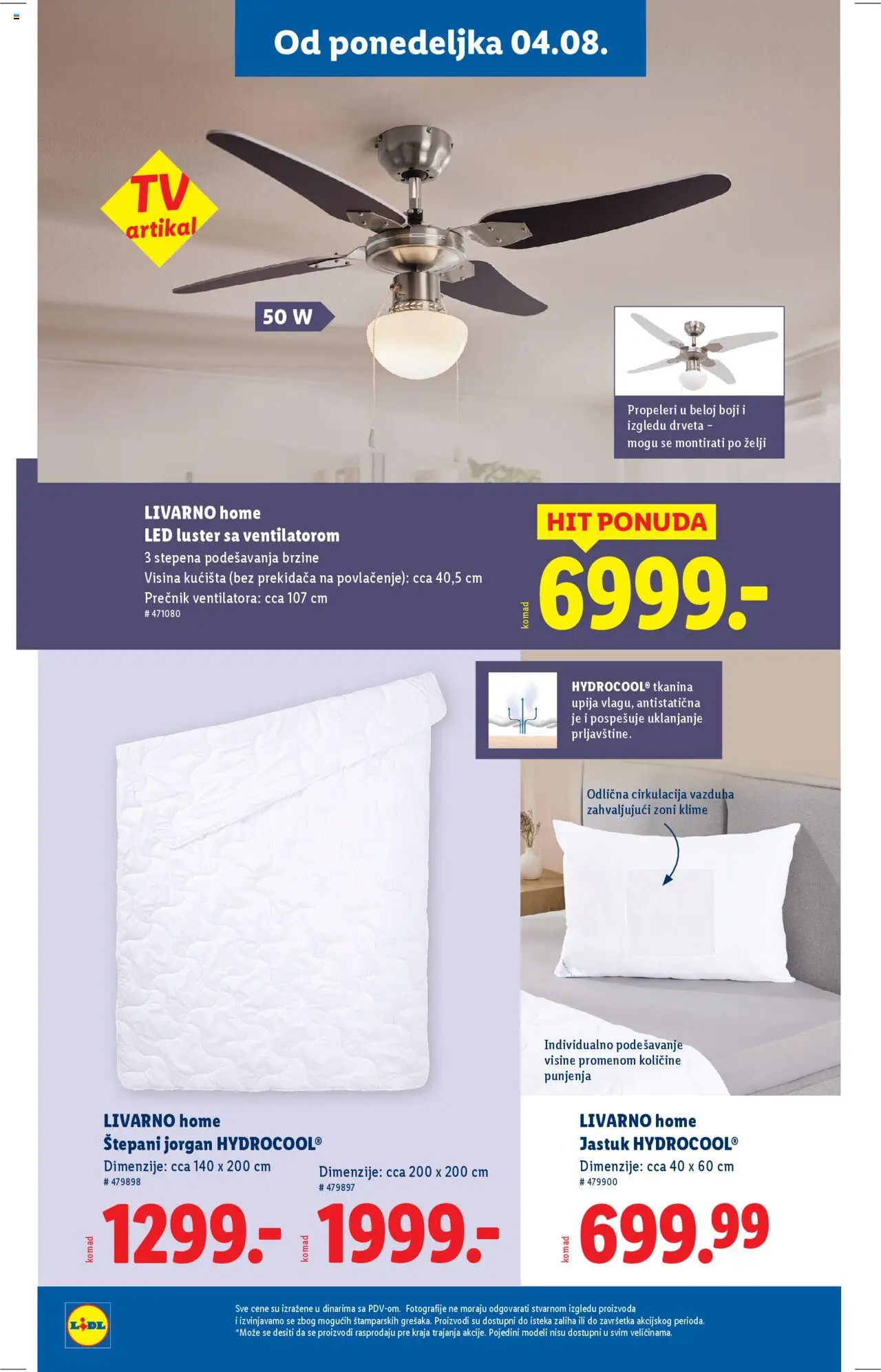 Lidl katalog - važi od 31.07.2025 | Strana: 18 | Proizvode: Jastuk, Jorgan, Luster