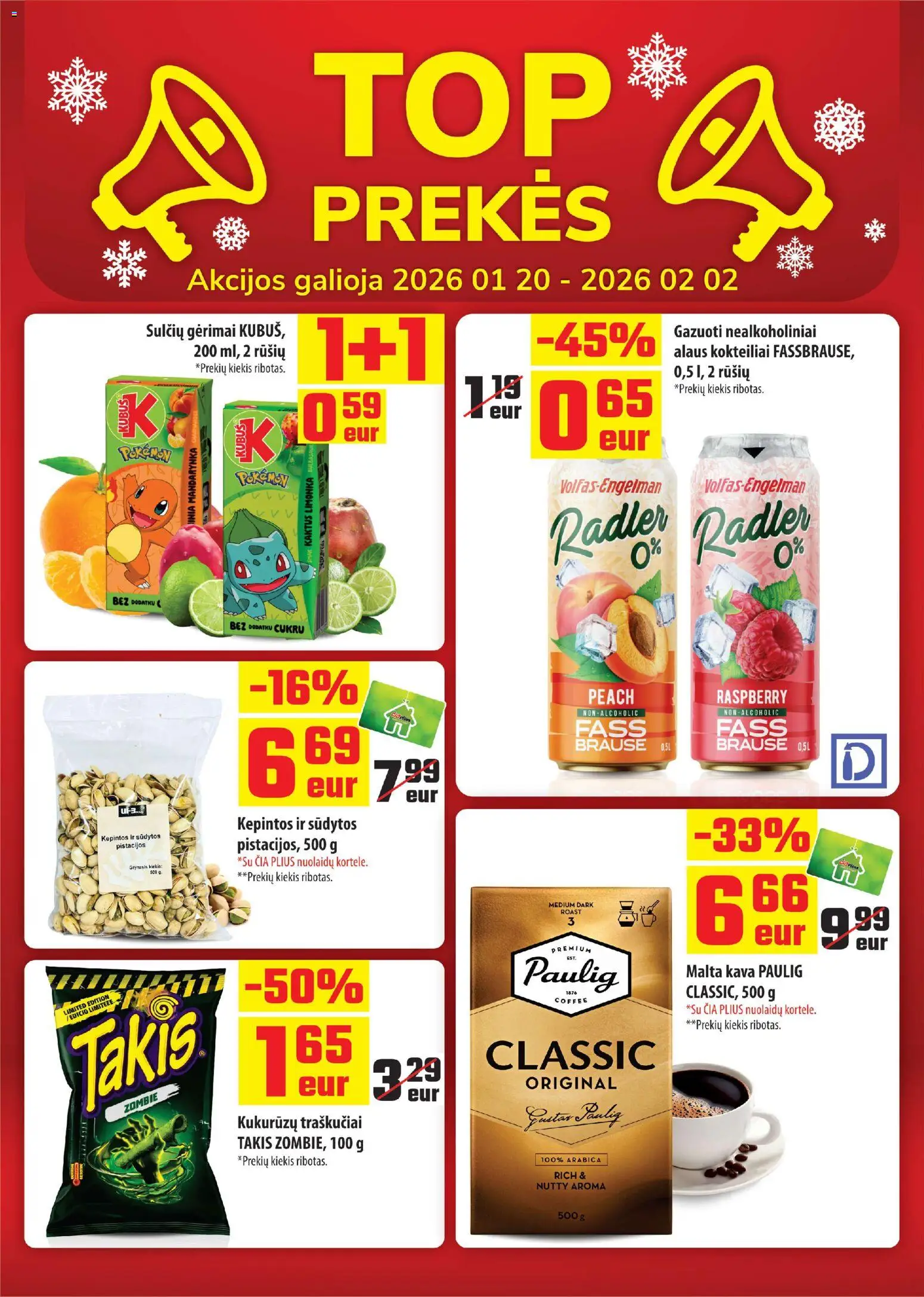 ČIA MARKET akcijos nuo 20.01.2026 | Puslapis: 20 | Prekių: Kava, Traškučiai, Pistacijos