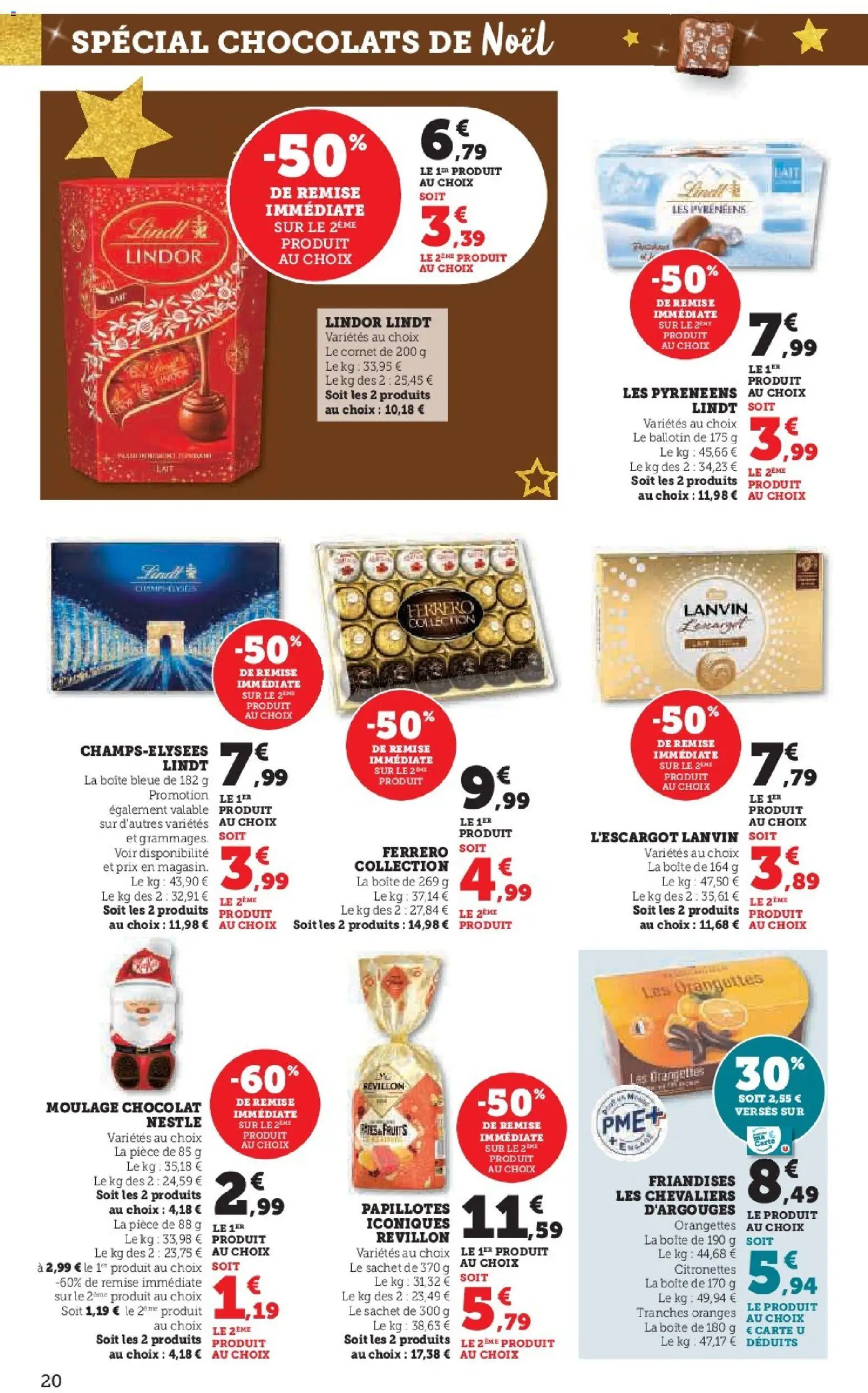 {H1} | Page: 20 | Produits: Chocolats de noël, Oranges, Lindt, Pâtes