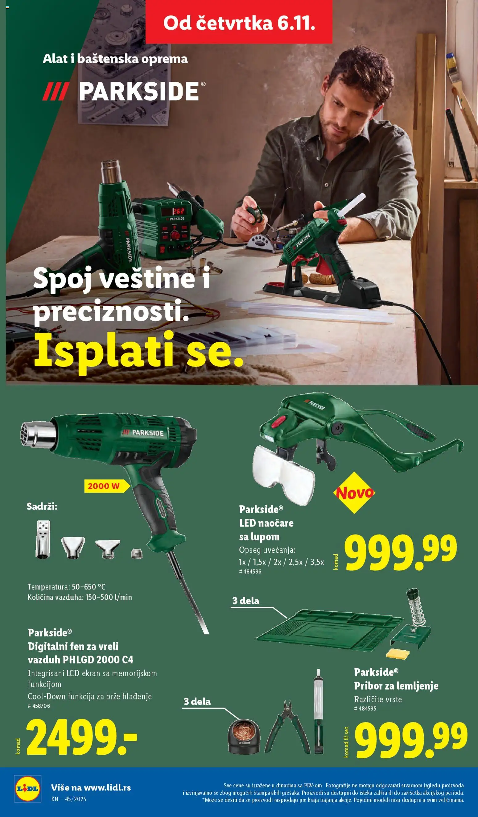 Lidl katalog - važi od 06.11.2025 | Strana: 50 | Proizvode: Parkside, Naočare, Fen