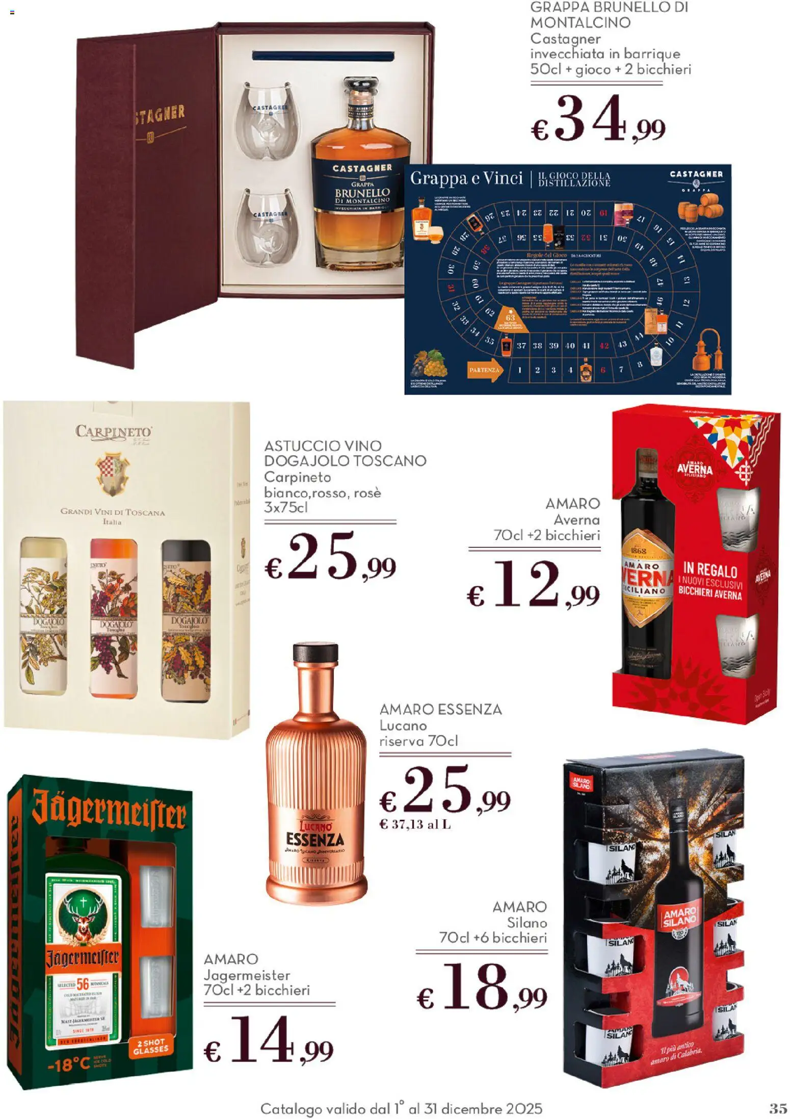 Volantino Conad del 01.12.2025 | Pagina: 35 | Prodotti: Vino, Gioco, Grappa, Amaro