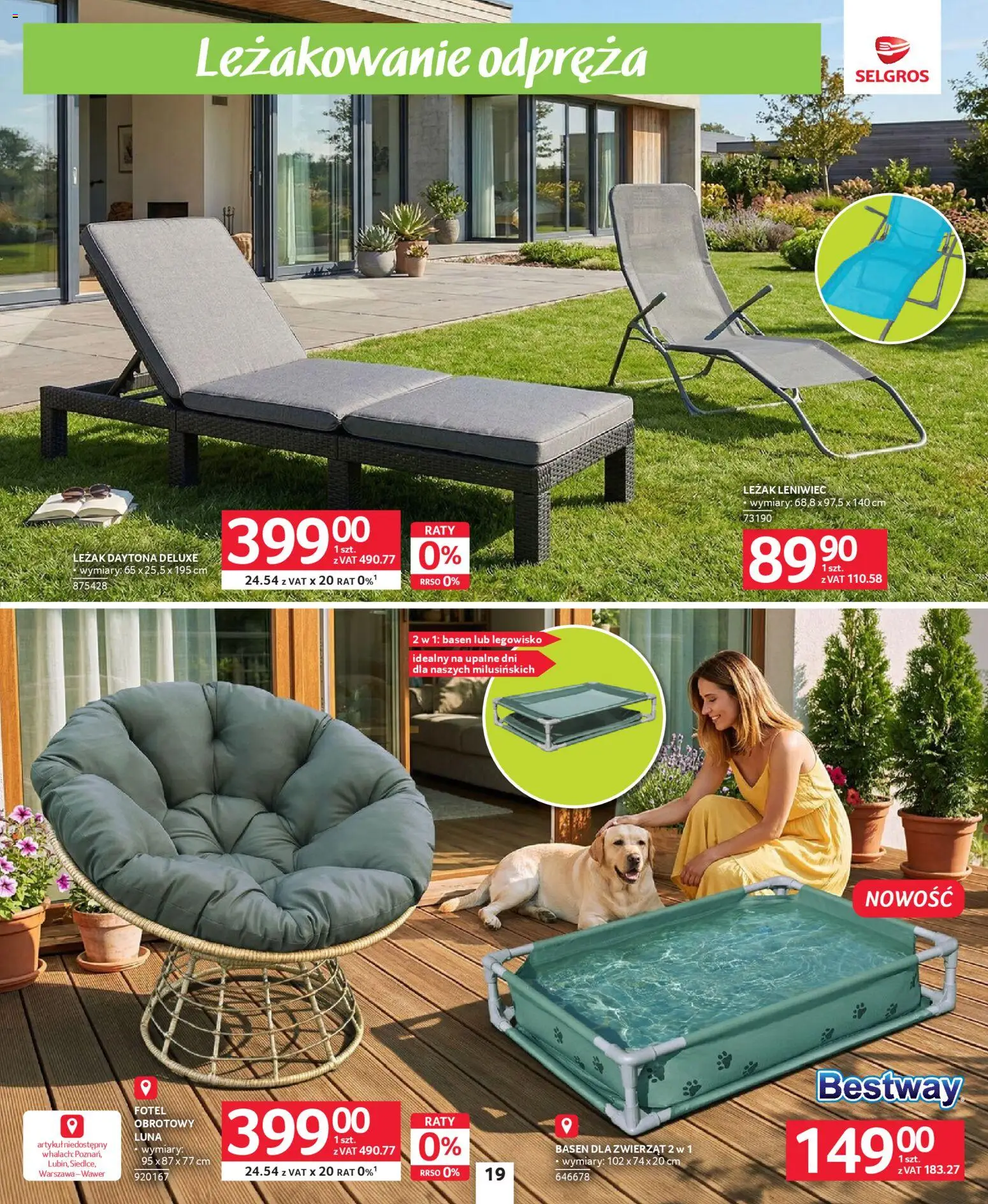 Selgros cash&carry gazetka - Grillowanie od 23.04.2026 | Strona: 31 | Produkty: Fotel, Leżak, Basen