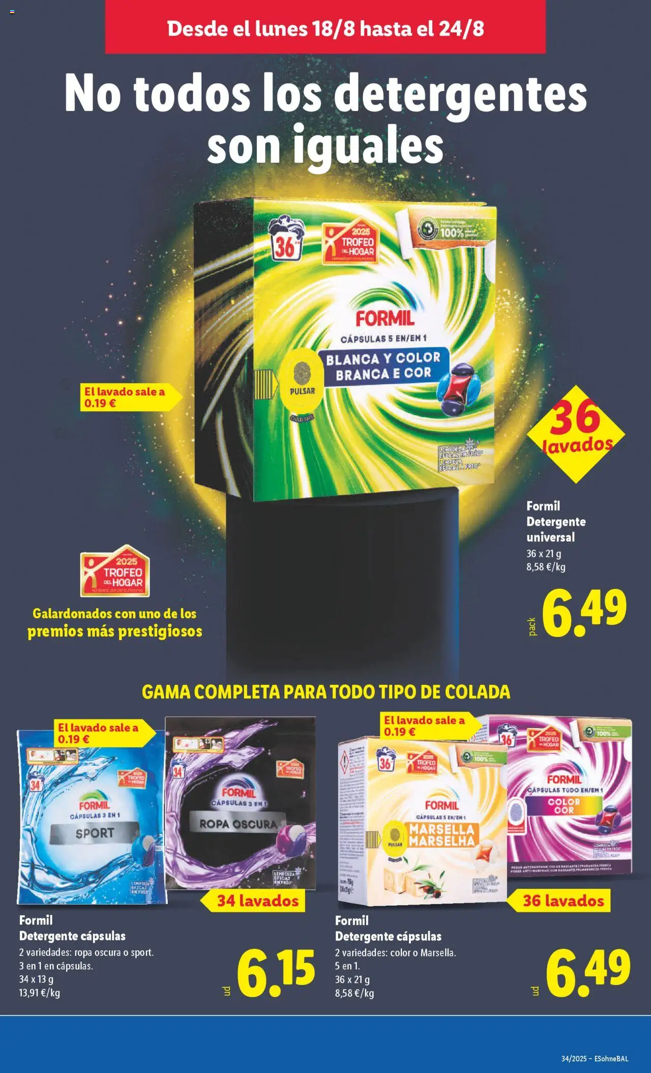 Lidl catálogo BCN │ válido desde el 18.08.2025 | Página: 19 | Productos: Detergente, Ropa