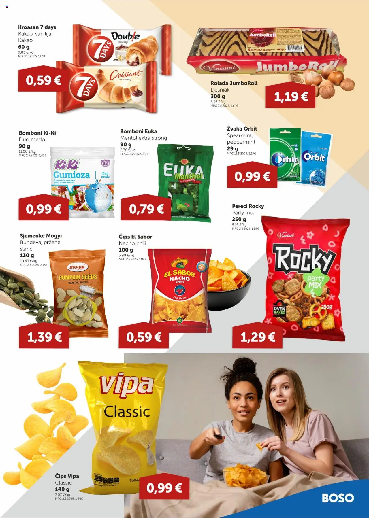 Boso katalog | vrijedi od 31.07.2025 | Stranica: 9 | Proizvodi: Čips, Lješnjak, Sjemenke, Kroasan