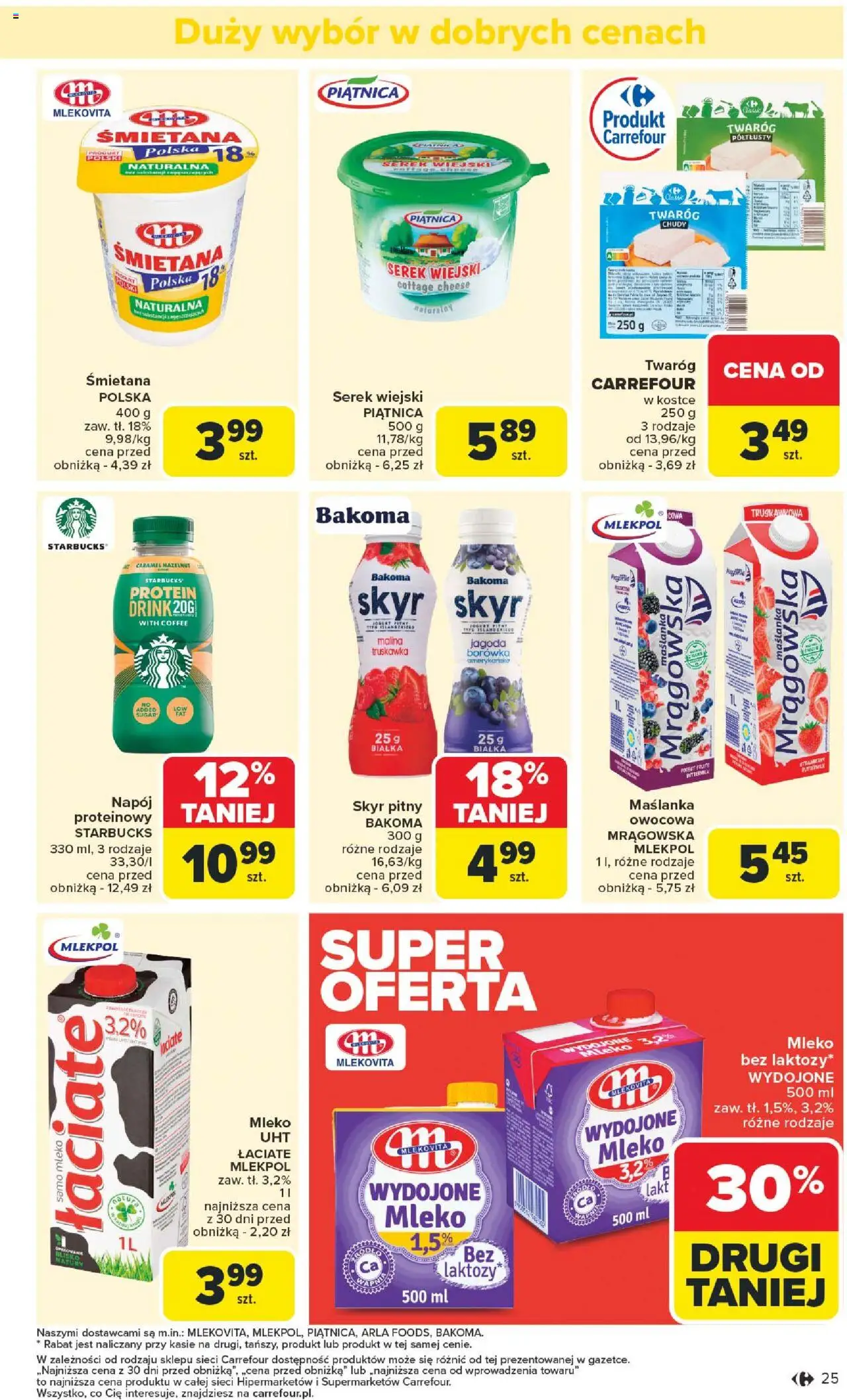 Carrefour Gazetka od 18.08.2025 | Strona: 27 | Produkty: Borówka amerykańska, Twaróg półtłusty, Serek wiejski, Skyr