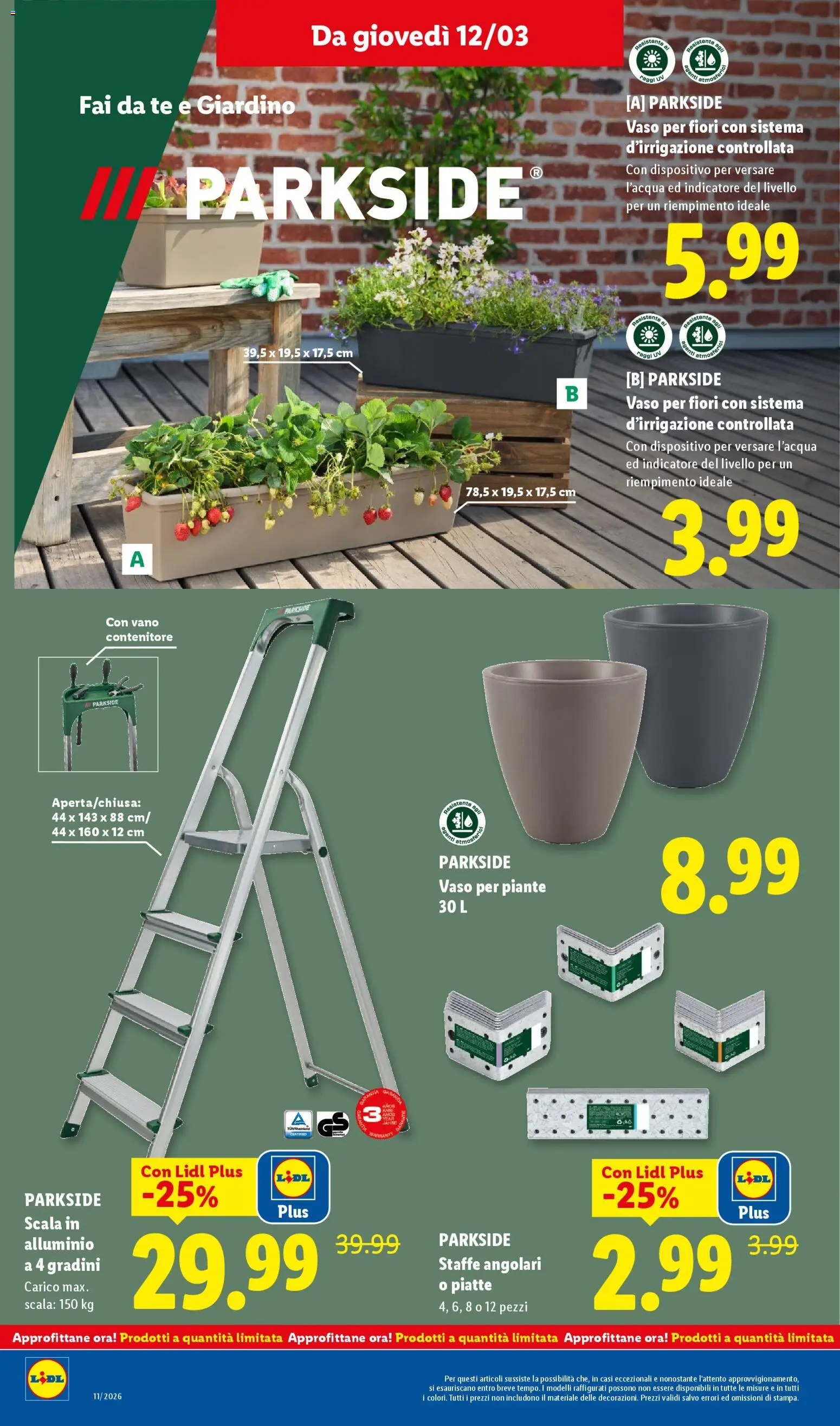 Volantino Lidl del 09.03.2026 | Pagina: 44 | Prodotti: Tè, Contenitore, Alluminio, Vaso