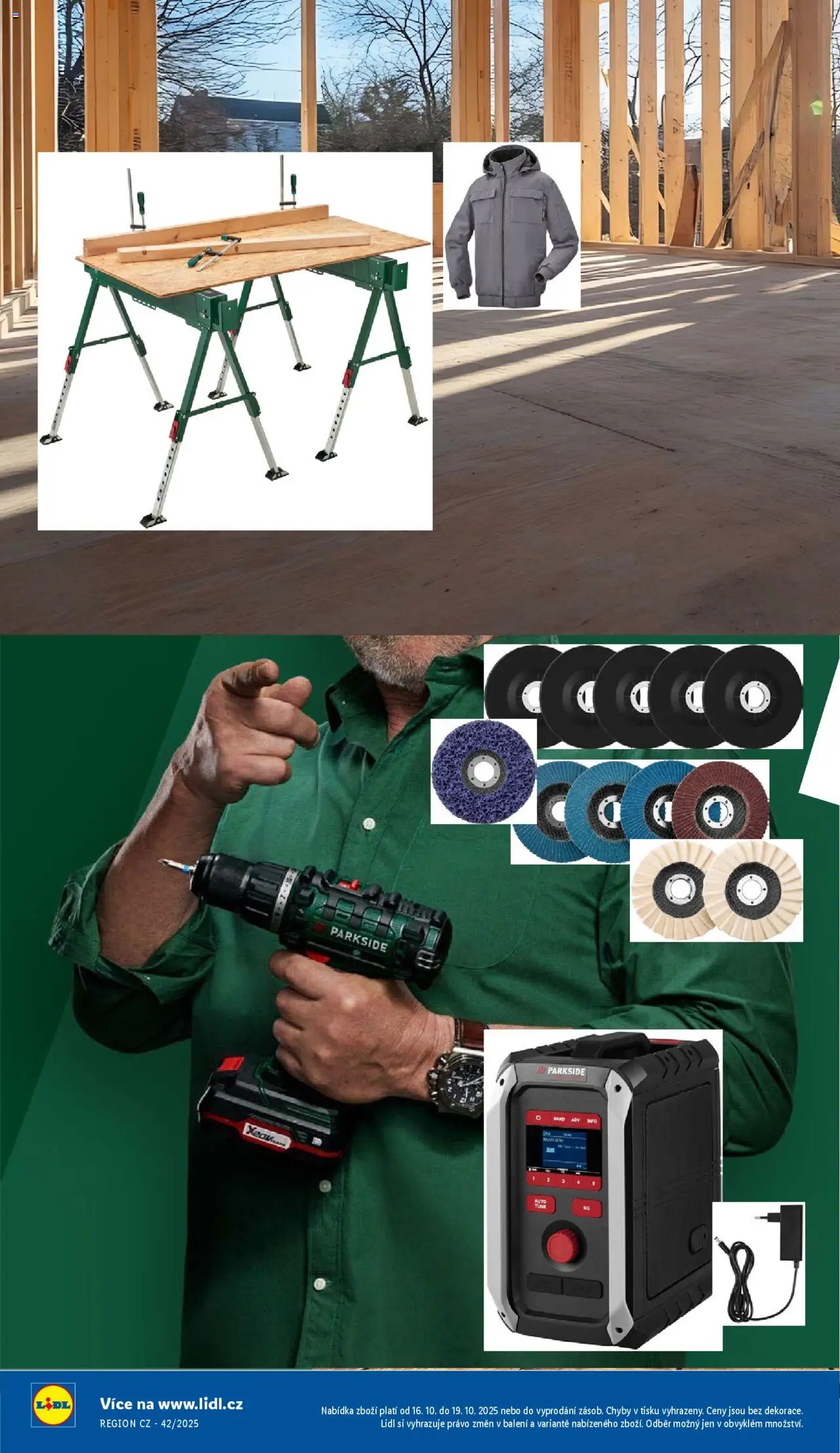 Lidl leták od 16.10.2025 | Strana: 44 | Produkty: Parkside, Rádio, Aku vrtačka, Vrtačka