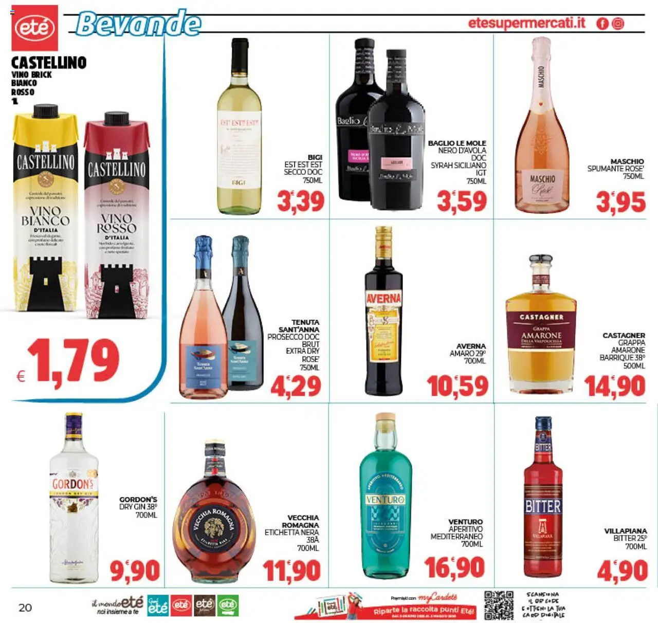 Volantino Eté del 10.10.2025 | Pagina: 20 | Prodotti: Tè, Gin, Prosecco, Grappa