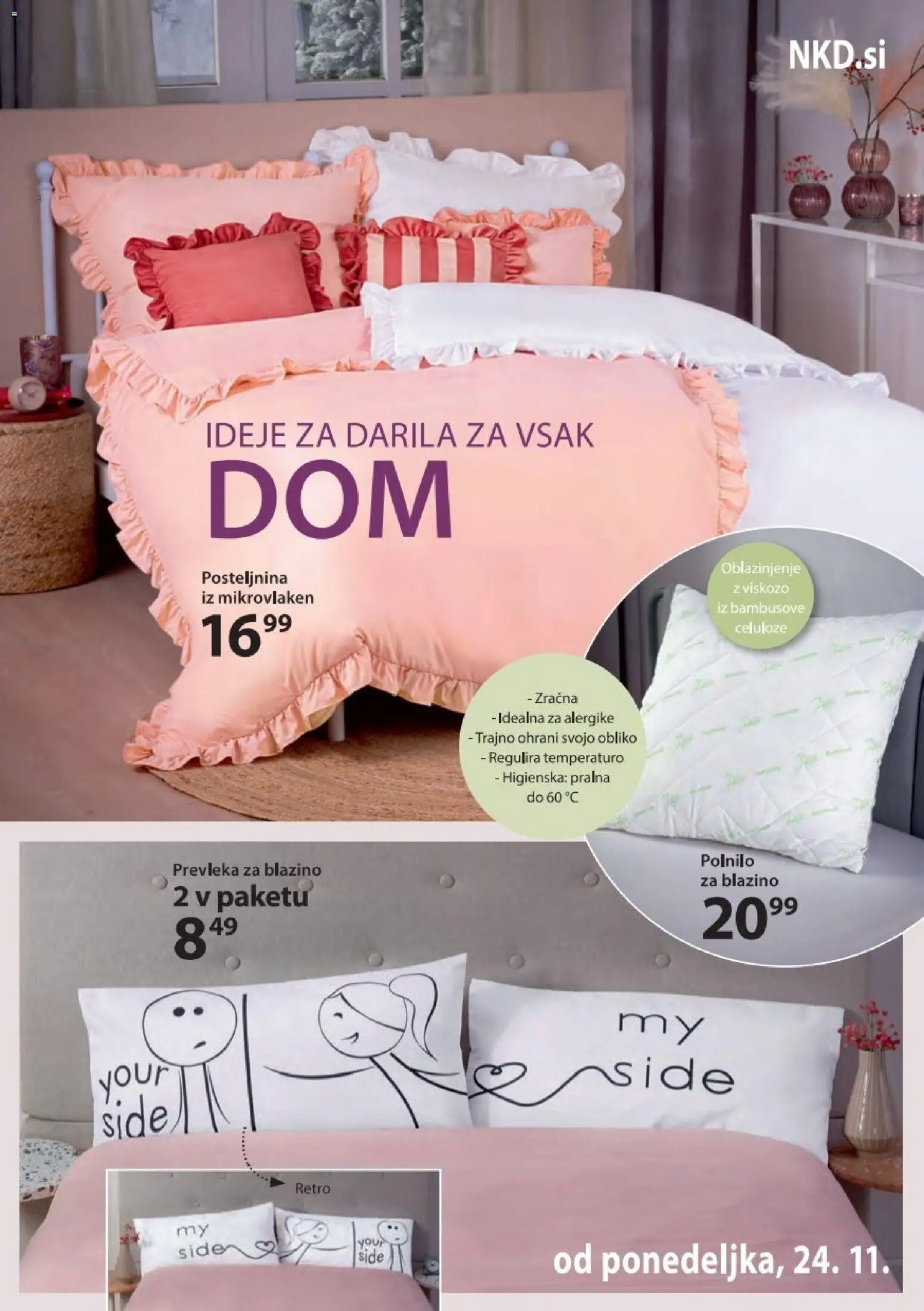 Novi NKD katalog ponudbe – veljaven od 24.11.2025 | Stran: 9 | Izdelki: Prevleka, Posteljnina