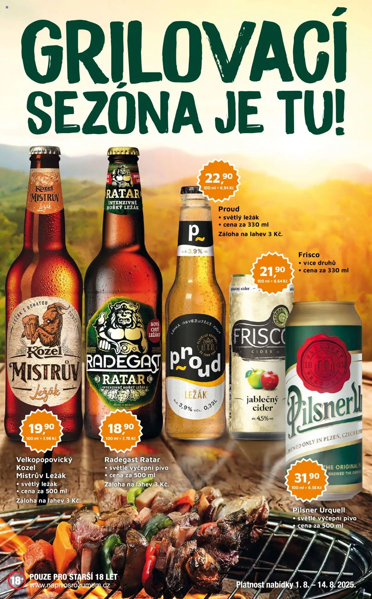 Můj obchod leták - Brand od 01.08.2025 | Strana: 2 | Produkty: Frisco, Kozel, Cider, Radegast Ratar