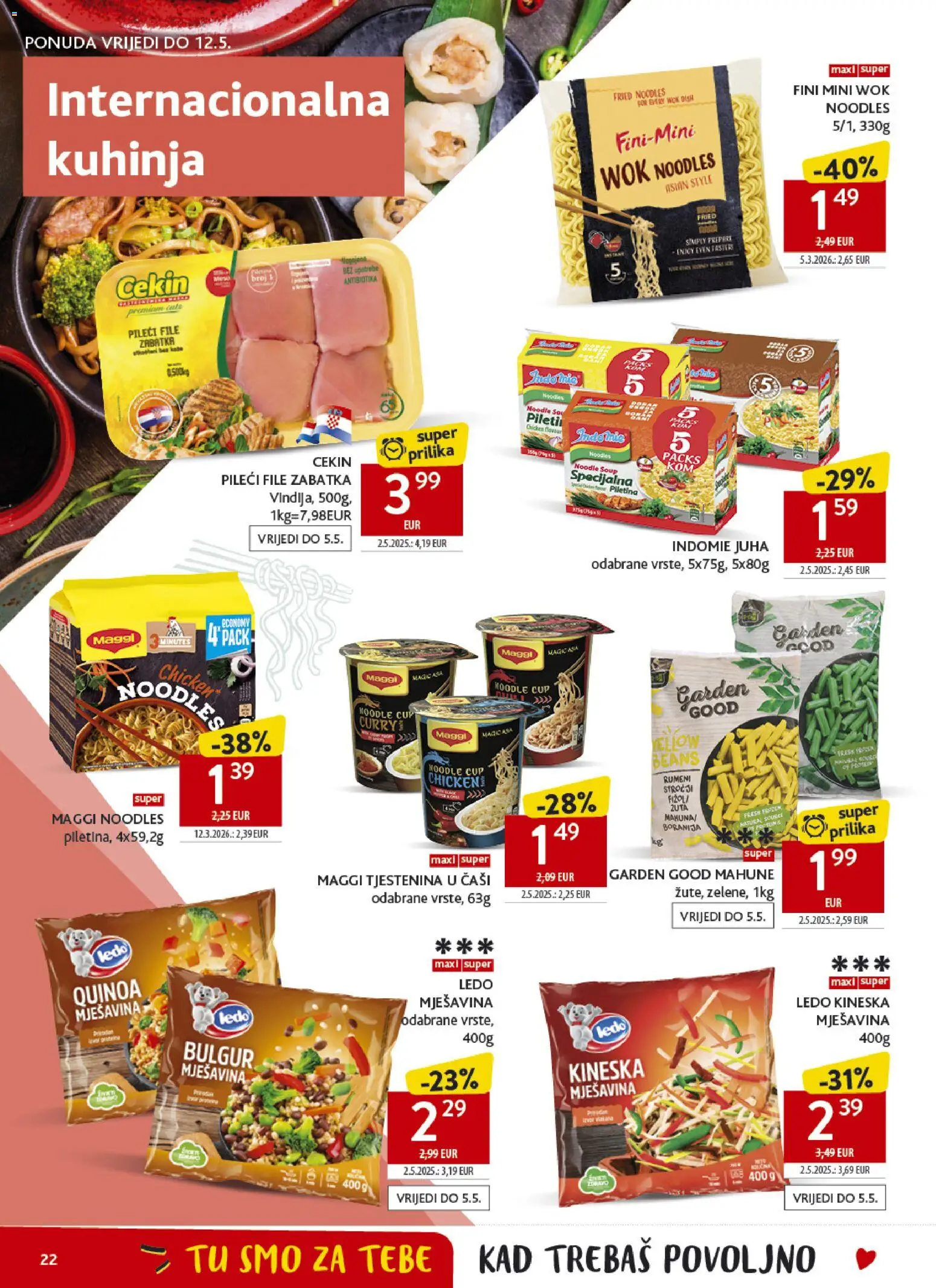 Konzum HR akciós ujság - amely érvényes a következő dátumtól: 29.04.2026 | Oldal: 22 | Termékek: Maggi, Quinoa, Bulgur