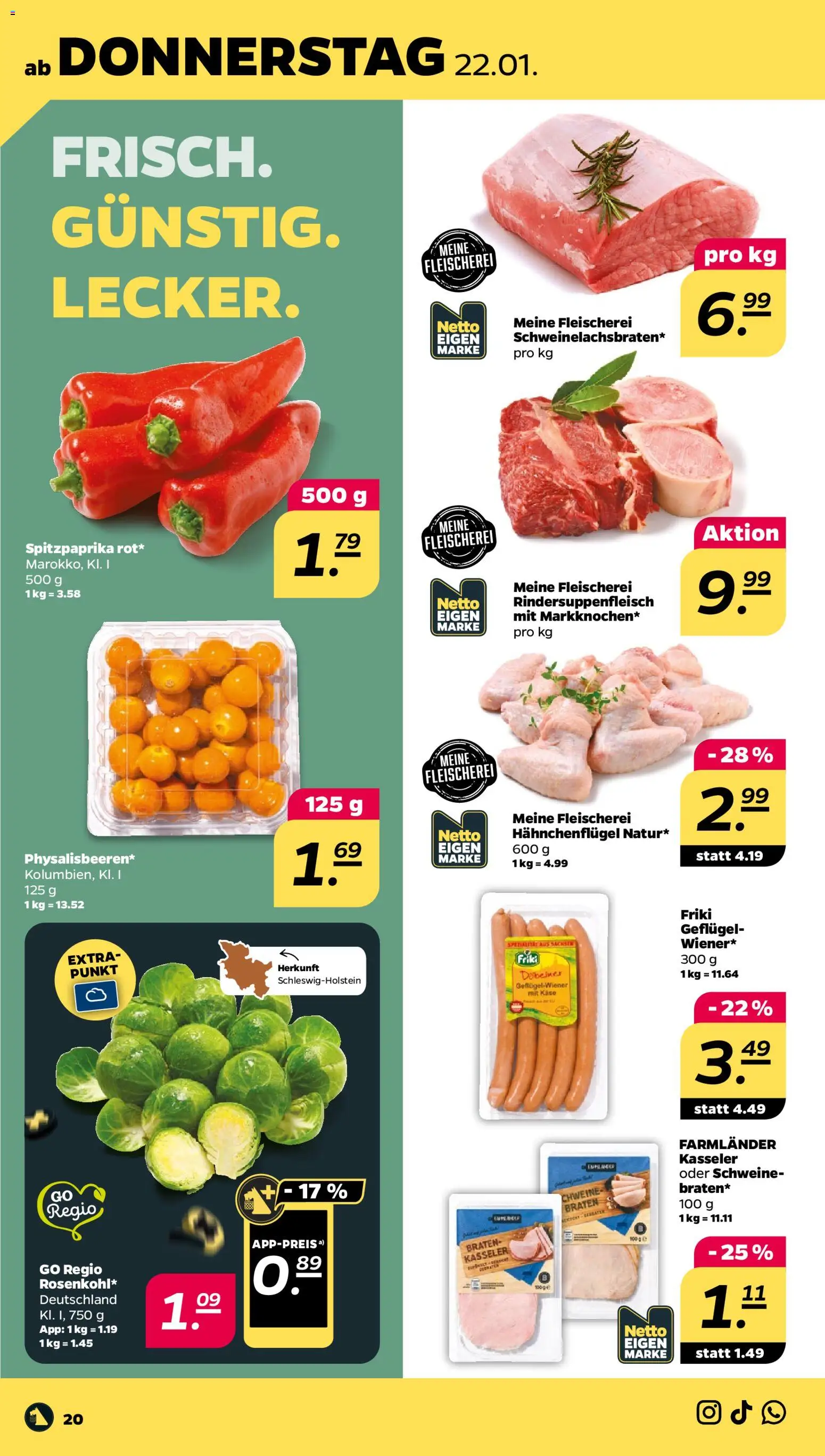 Netto Prospekt 	 – gültig ab 19.01.2026 | Seite: 22 | Produkte: Käse
