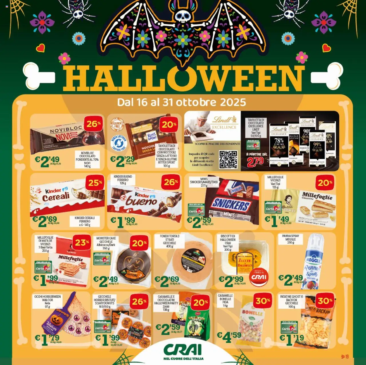 Volantino CRAI del 16.10.2025 | Pagina: 19 | Prodotti: Cioccolato, Nocciole, Cacao, Cioccolatini