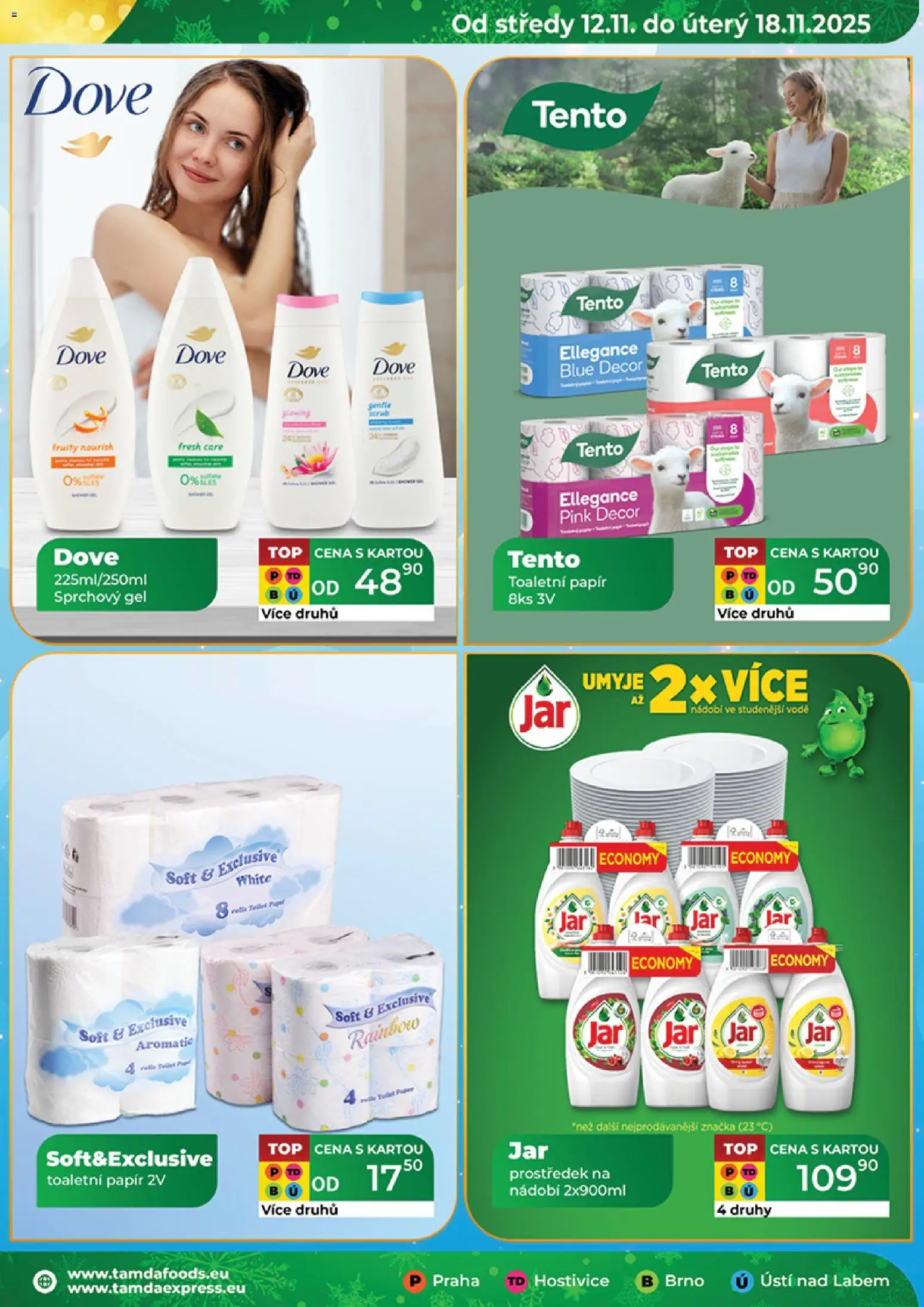 Tamda Foods leták od 12.11.2025 | Strana: 19 | Produkty: Sprchový gel, Nádobí, Toaletní papír, Dove