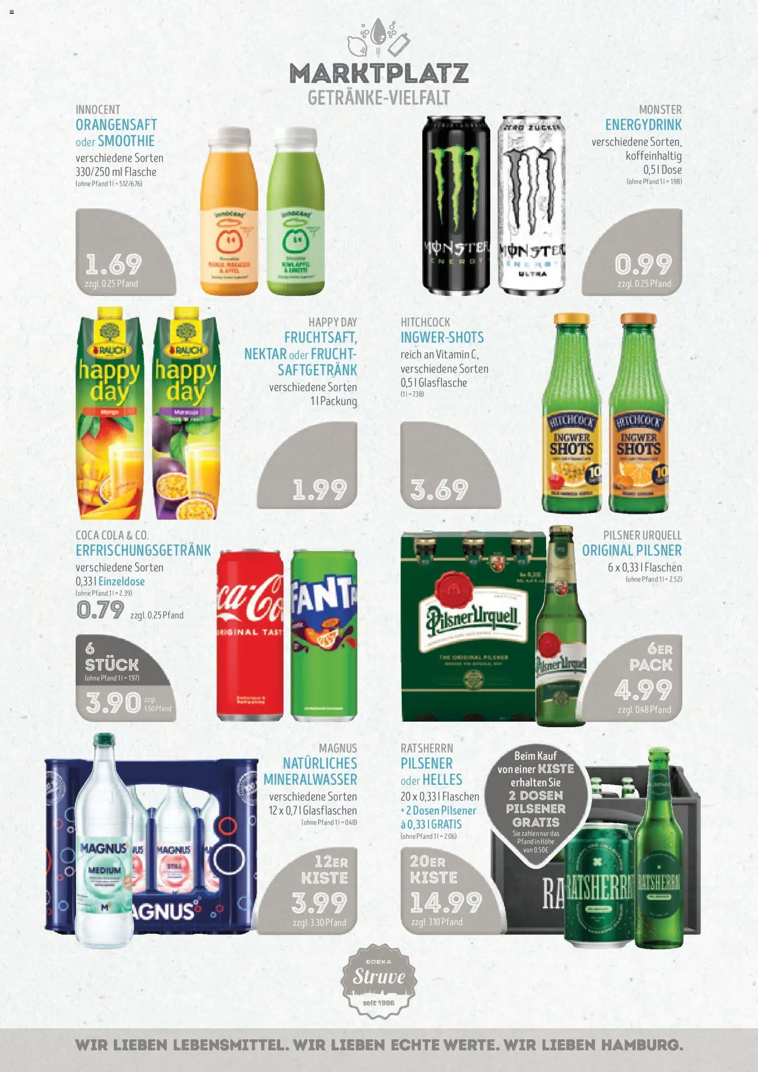 Edeka Struve Prospekt 	 – gültig ab 01.12.2025 | Seite: 12 | Produkte: Cola, Energy, Orangensaft, Pilsner urquell