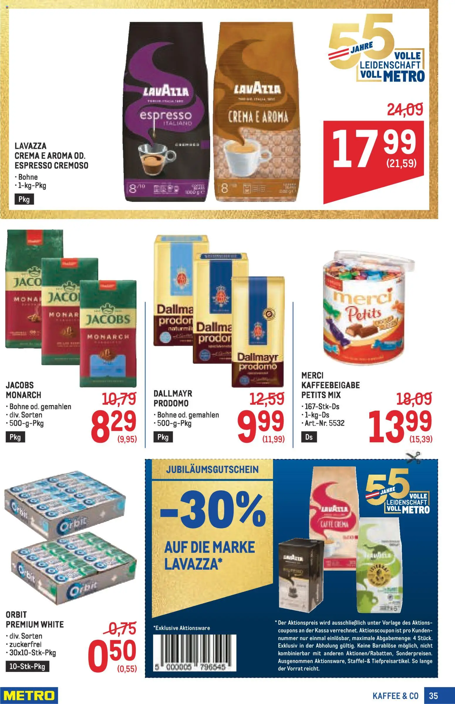Metro angebote Profi gültig ab 30.04.2026 | Seite: 35 | Produkte: Kaffee