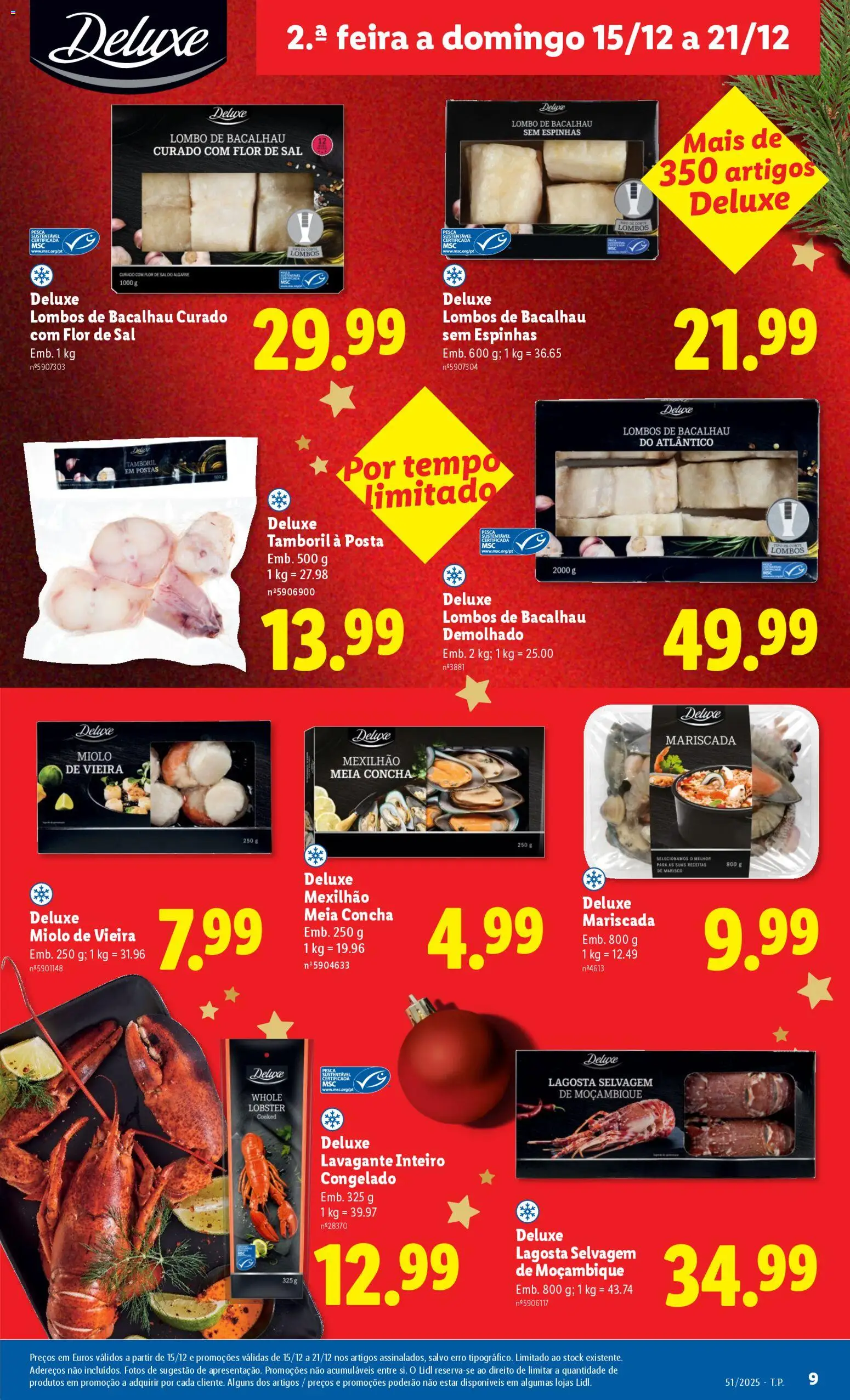 Lidl folheto │ válido de 15.12.2025 | Página: 9 | Produtos: Bacalhau, Sal, Lombo, Tamboril