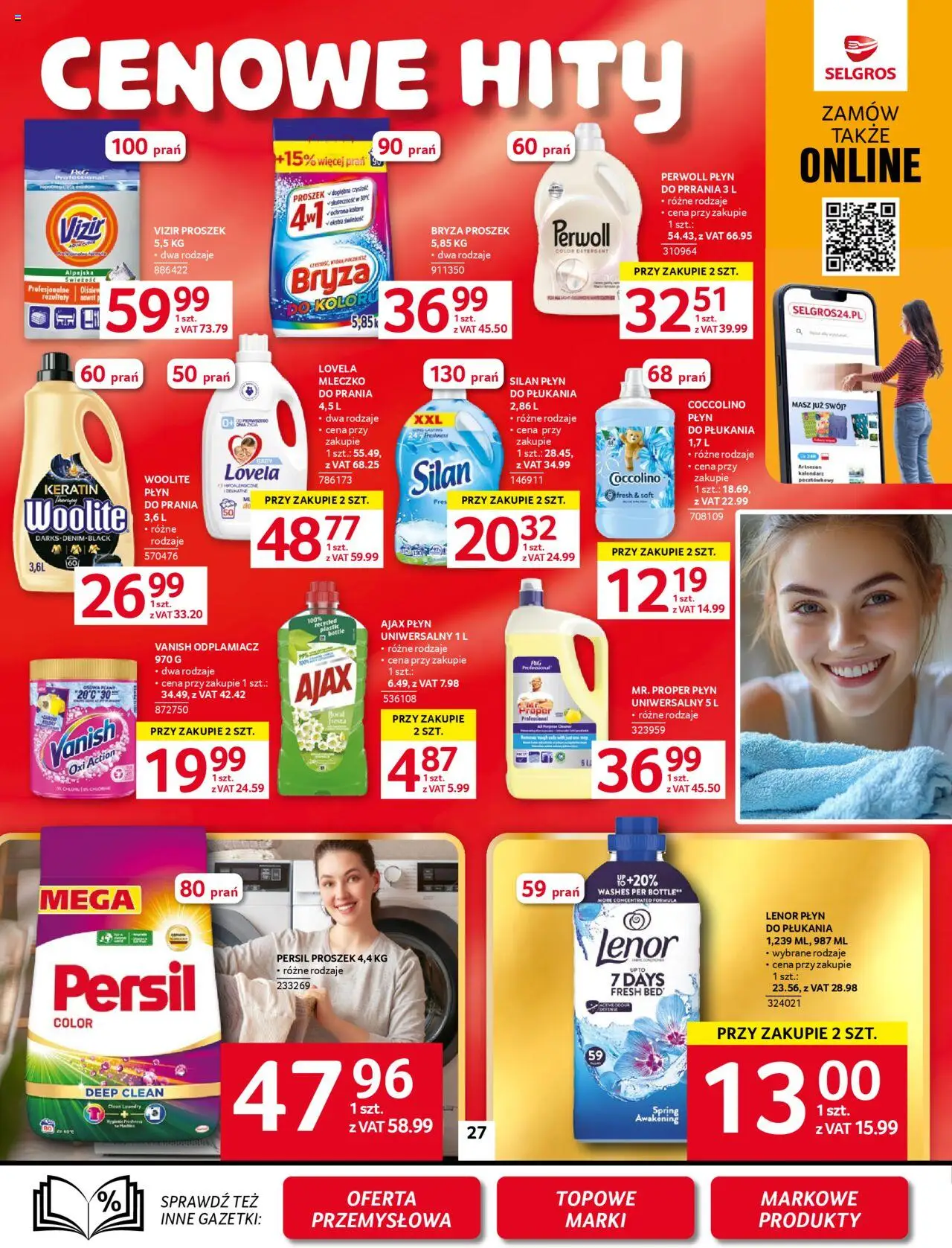 Selgros cash&carry Gazetka od 11.09.2025 | Strona: 26 | Produkty: Vanish, Persil, Kalendarz, Coccolino