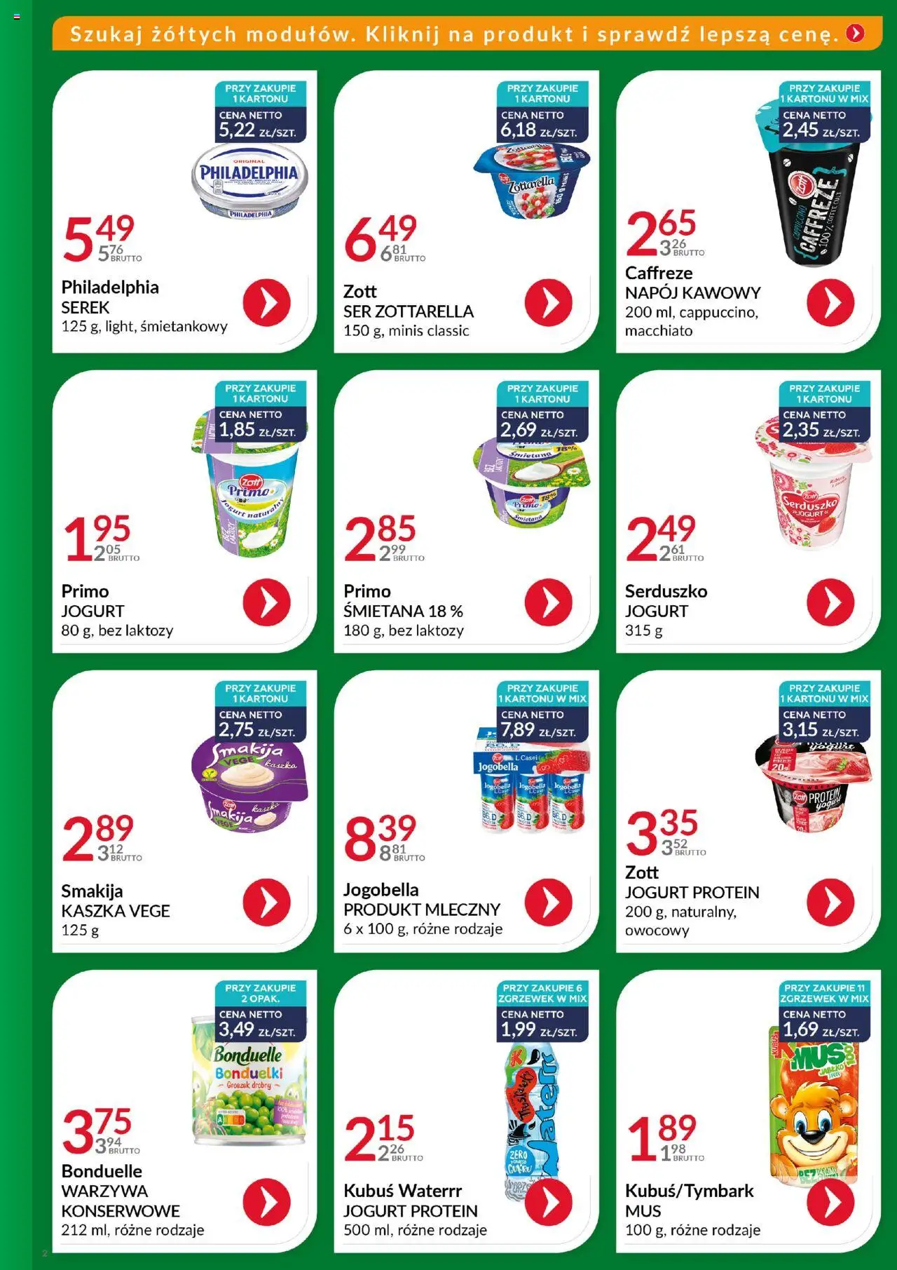 Eurocash Gazetka - Katalog Artykułów Spożywczych od 27.07.2025 | Strona: 2 | Produkty: Bez laktozy, Cappuccino, Ser, Śmietana