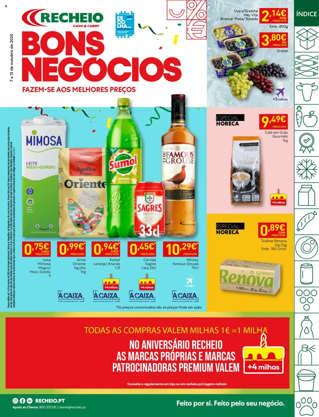 Recheio folheto │ válido de 07.10.2025 | Página: 1 | Produtos: Leite, Café, Cerveja, Arroz