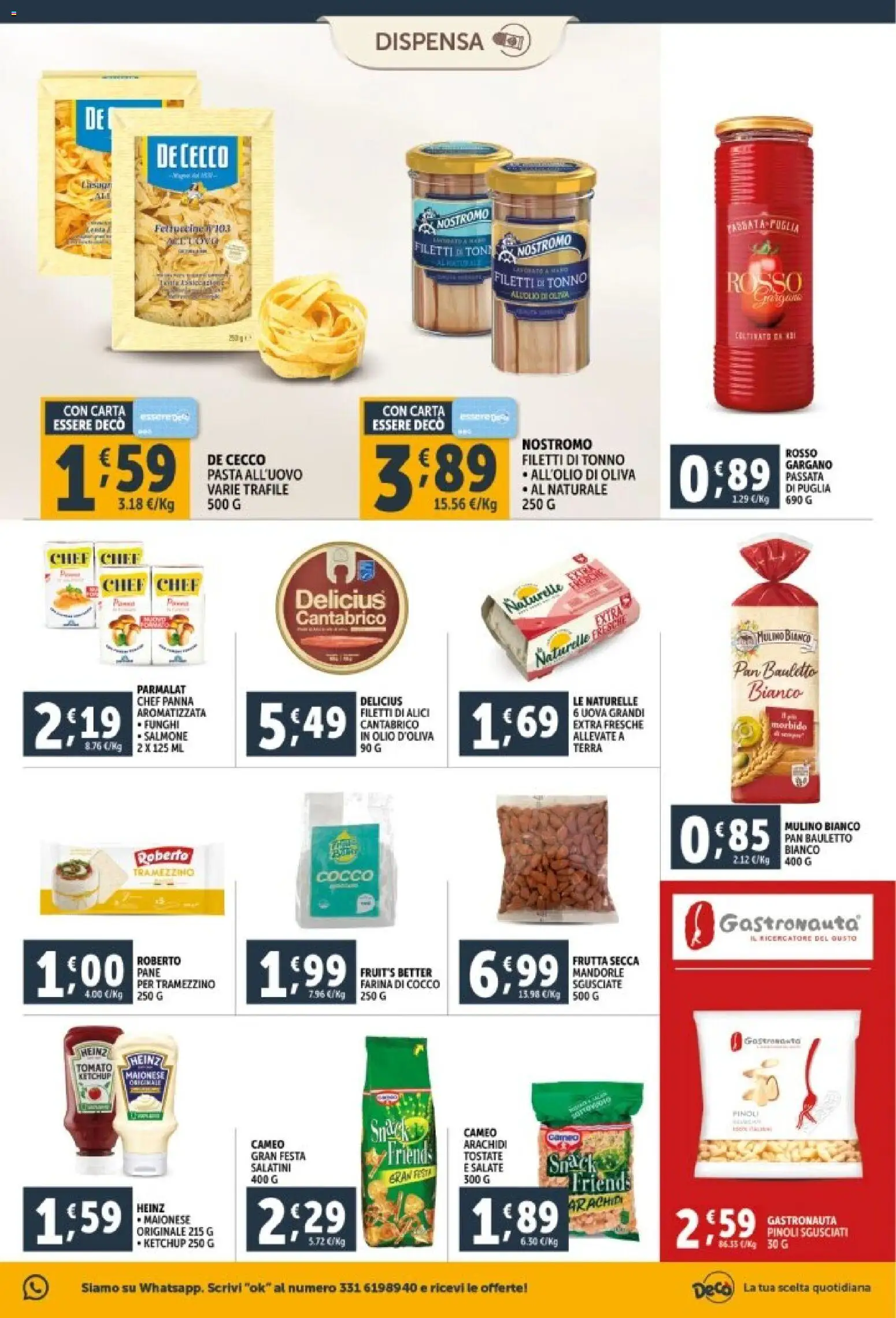 Volantino Decò del 29.12.2025 | Pagina: 19 | Prodotti: Salatini, Pane, Frutta, Olio