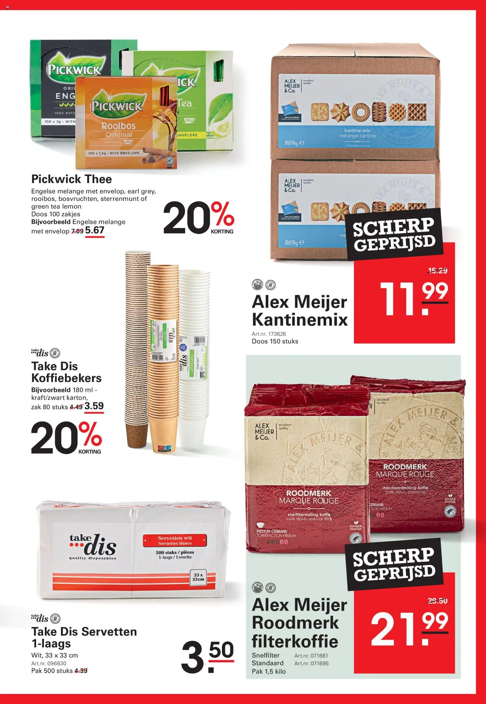 {H1} | Pagina: 73 | Producten: Koffie, Thee, Zak