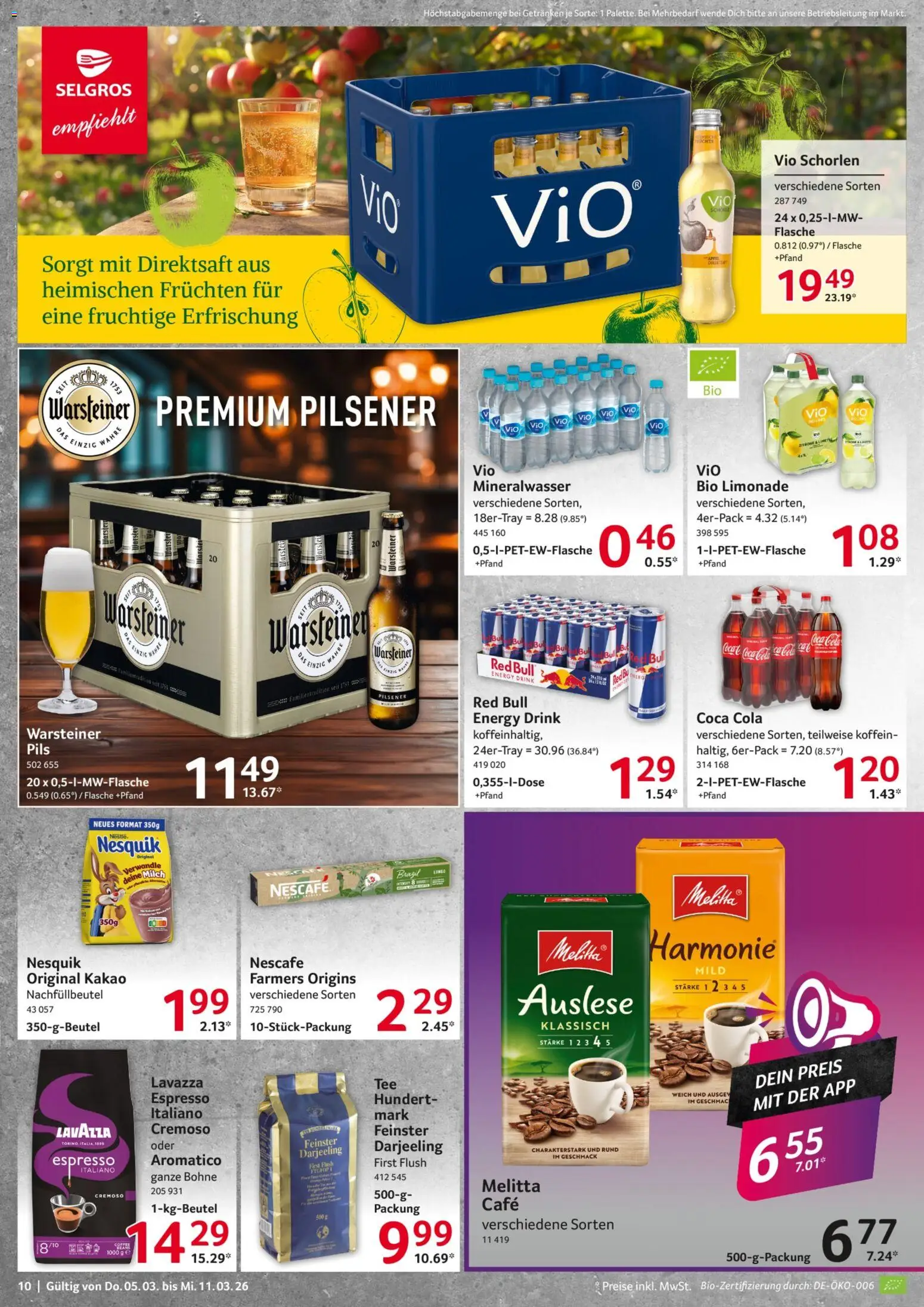 Selgros Prospekt 	 – gültig ab 05.03.2026 | Seite: 10 | Produkte: Nesquik, Milch, Energy, Zitrone