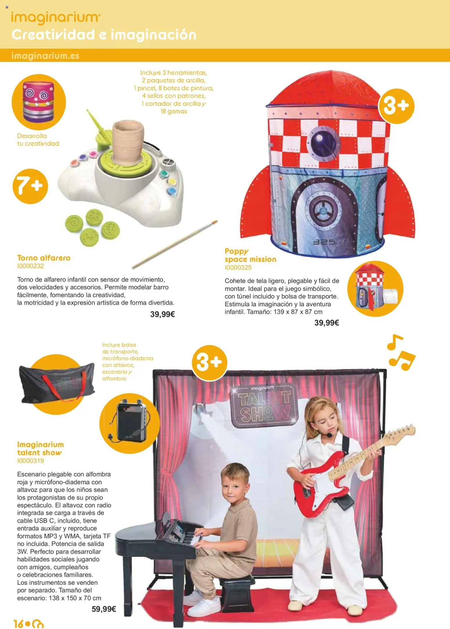 Juguettos catálogo Navidad │ válido desde el 27.10.2025 | Página: 16 | Productos: MP3, Cable, Bolsa, Alfombra
