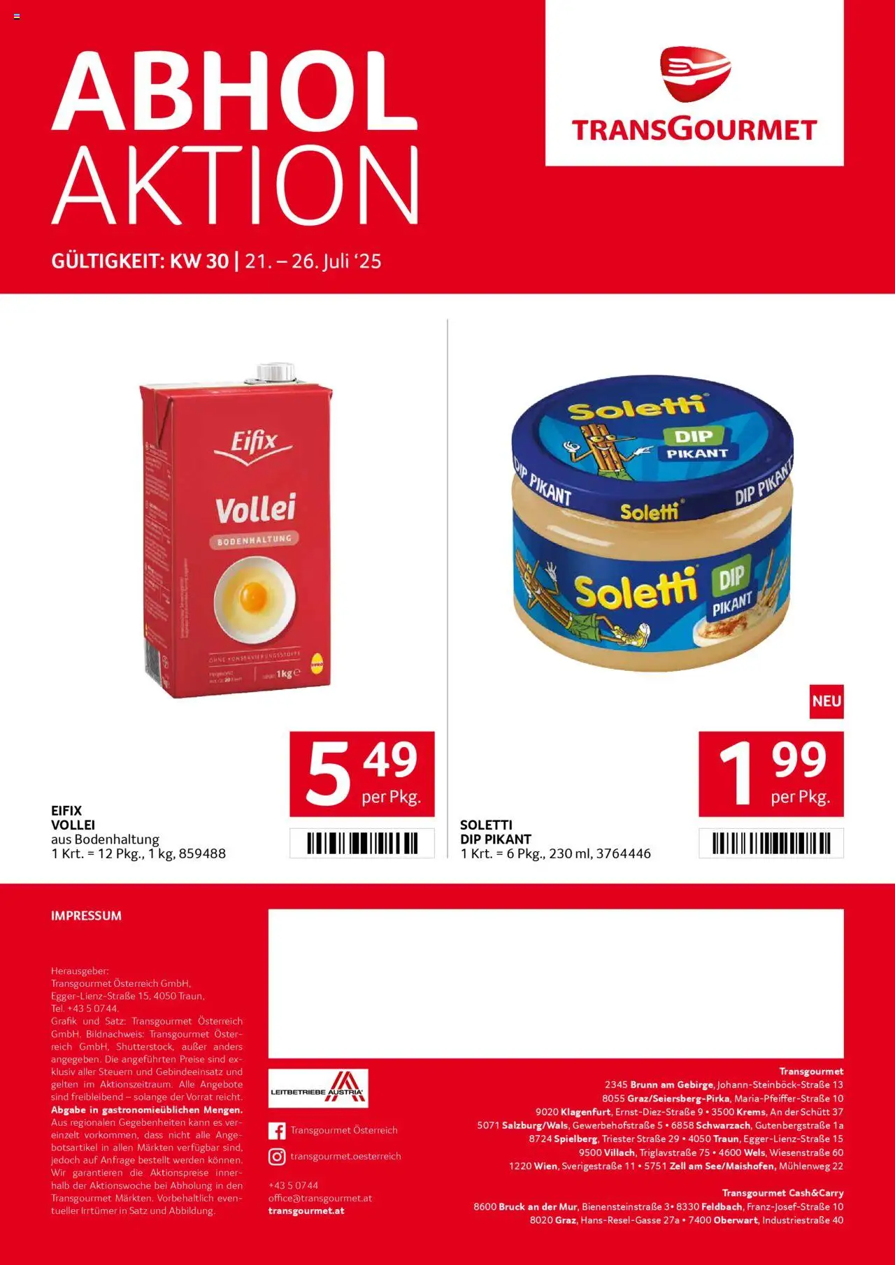 Transgourmet Flugblatt gültig ab 20.07.2025 | Seite: 28