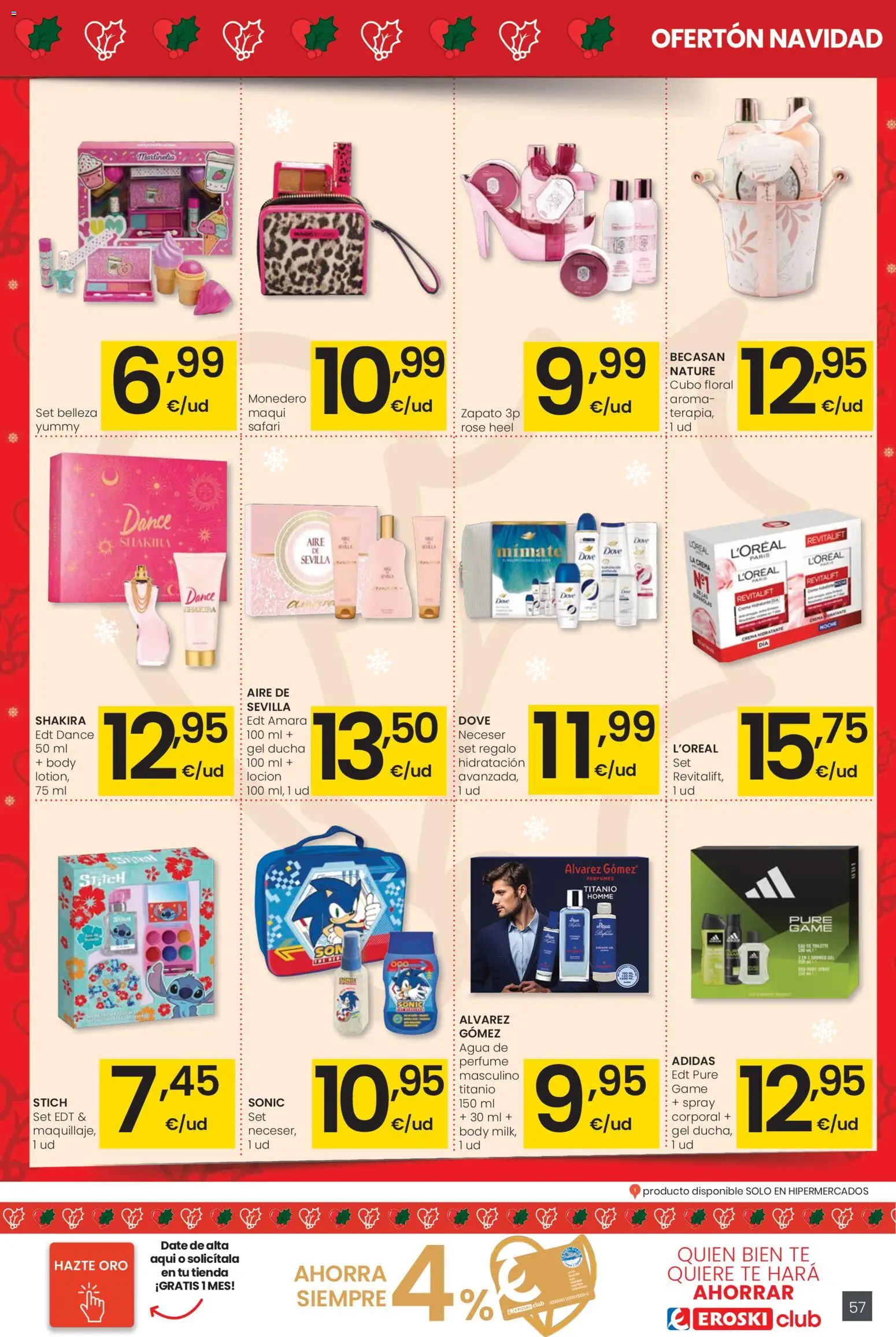 Eroski - Navidad │ válido desde el 18.12.2025 | Página: 57 | Productos: Perfume, Crema, Té, Body